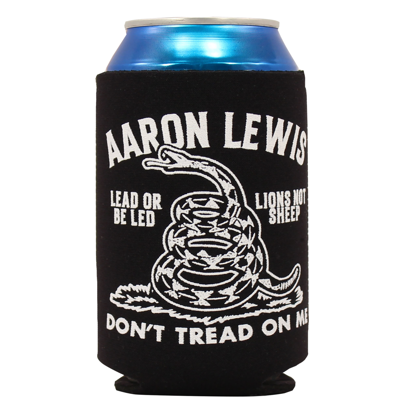 Aaron Lewis "Don't Tread On Me" Can Koozie Black