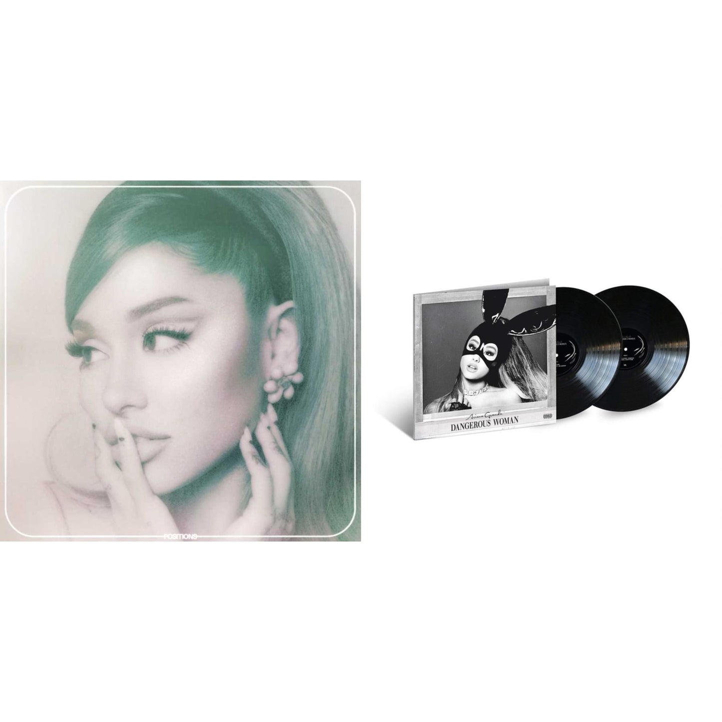 Ariana Grande - Positions (Coke Bottle Clear LP Vinyl) & Dangerous Woman (2LP)