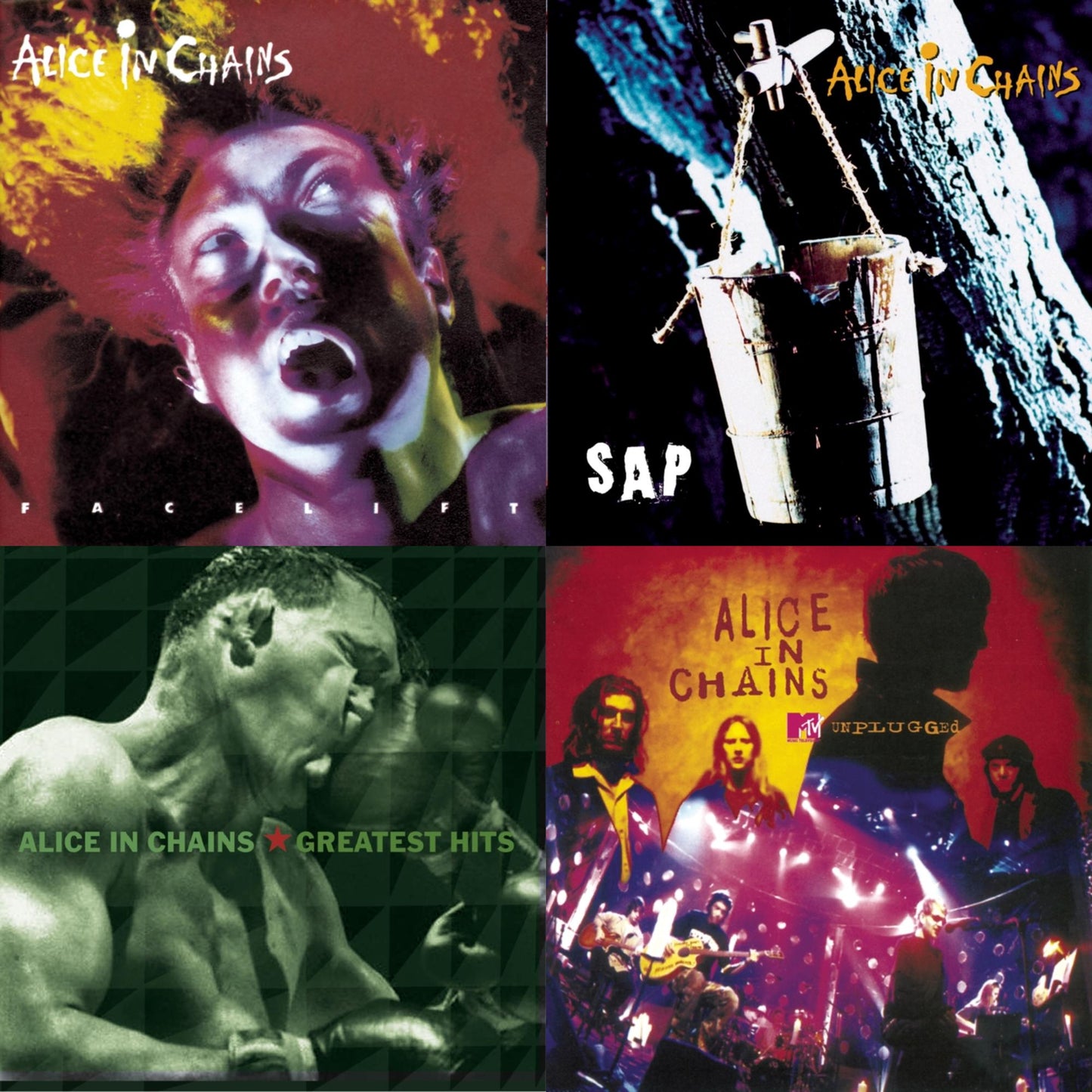 Alice In Chains - Greatest Hits & Unplugged & Sap & Facelift - CD Bundle