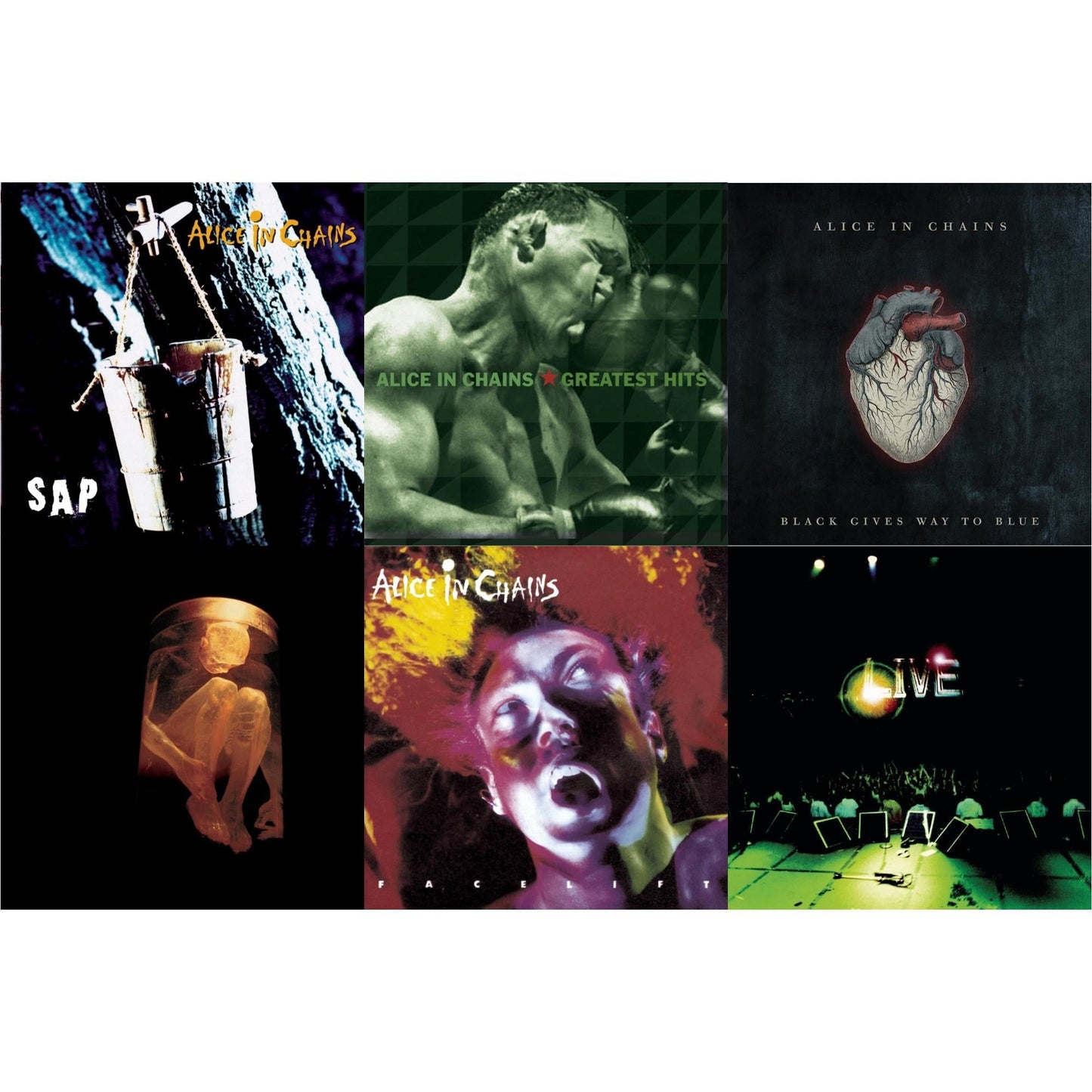Alice In Chains - Black Gives Way To Blue & Greatest Hits & Sap & Live & Nothing Safe: Best Of The Box & Facelift - CD Bundle