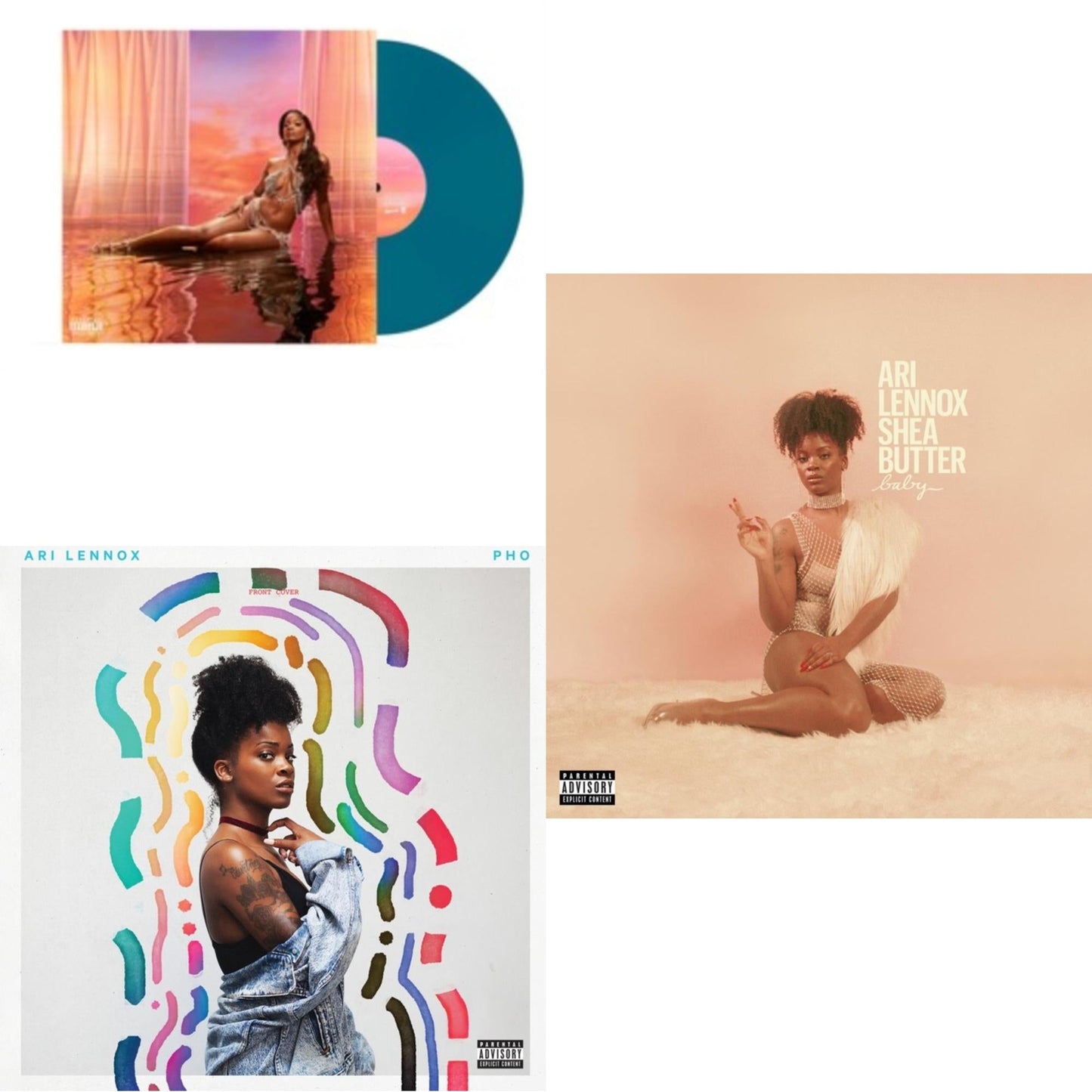 Ari Lennox - Pho (Deluxe Edition/2LP) & Age/Sex/Location (Sea Blue LP Vinyl) & Shea Butter Baby