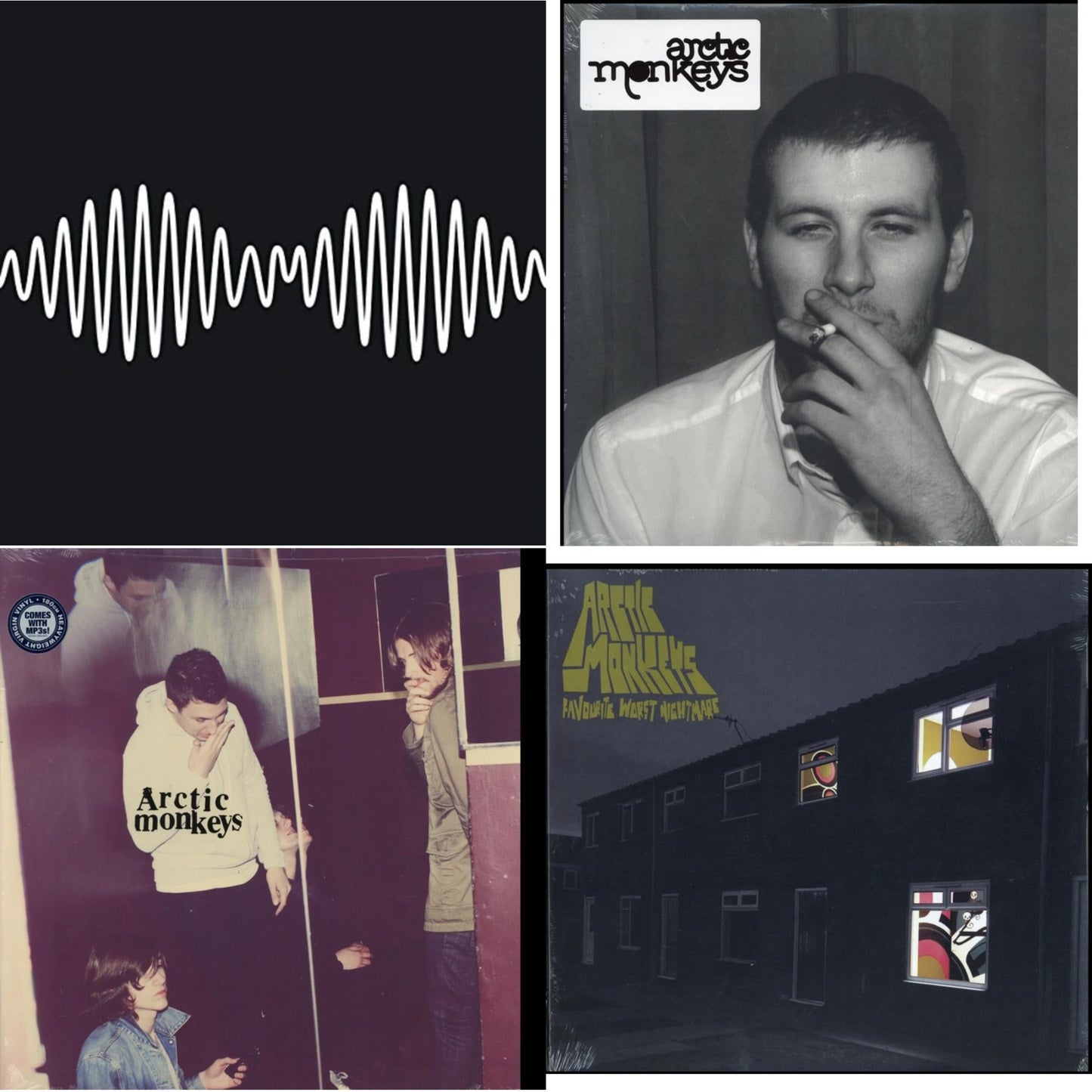 Arctic Monkeys - Favourite Worst Nightmare & Whatever People Say I Am That's What I Am Not & Humbug (Dl Card) & Am (Dl Card) - LP Vinyl Bundle
