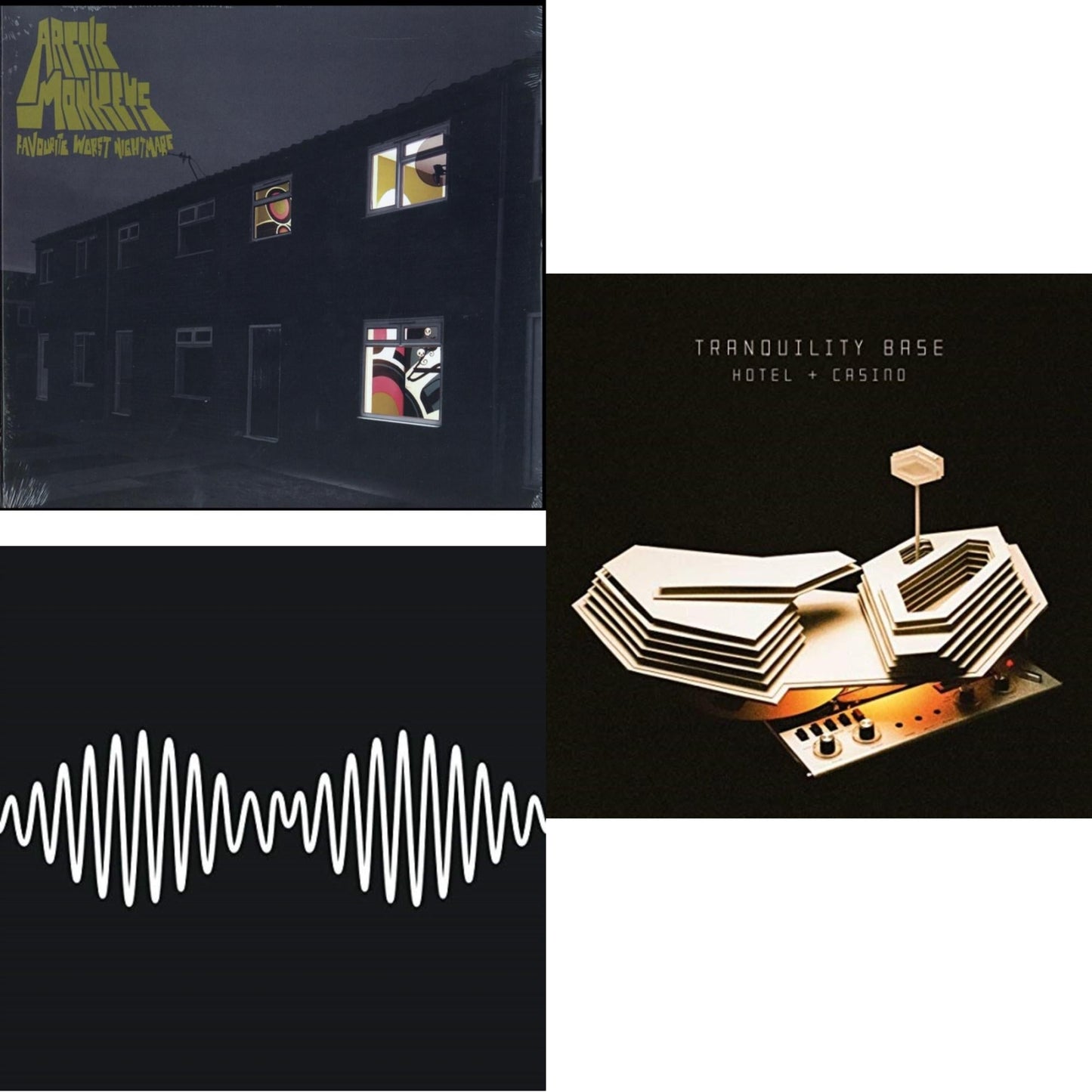 Arctic Monkeys - Favourite Worst Nightmare & Am (Dl Card) & Tranquility Base Hotel & Casino (Dl Card) - LP Vinyl Bundle
