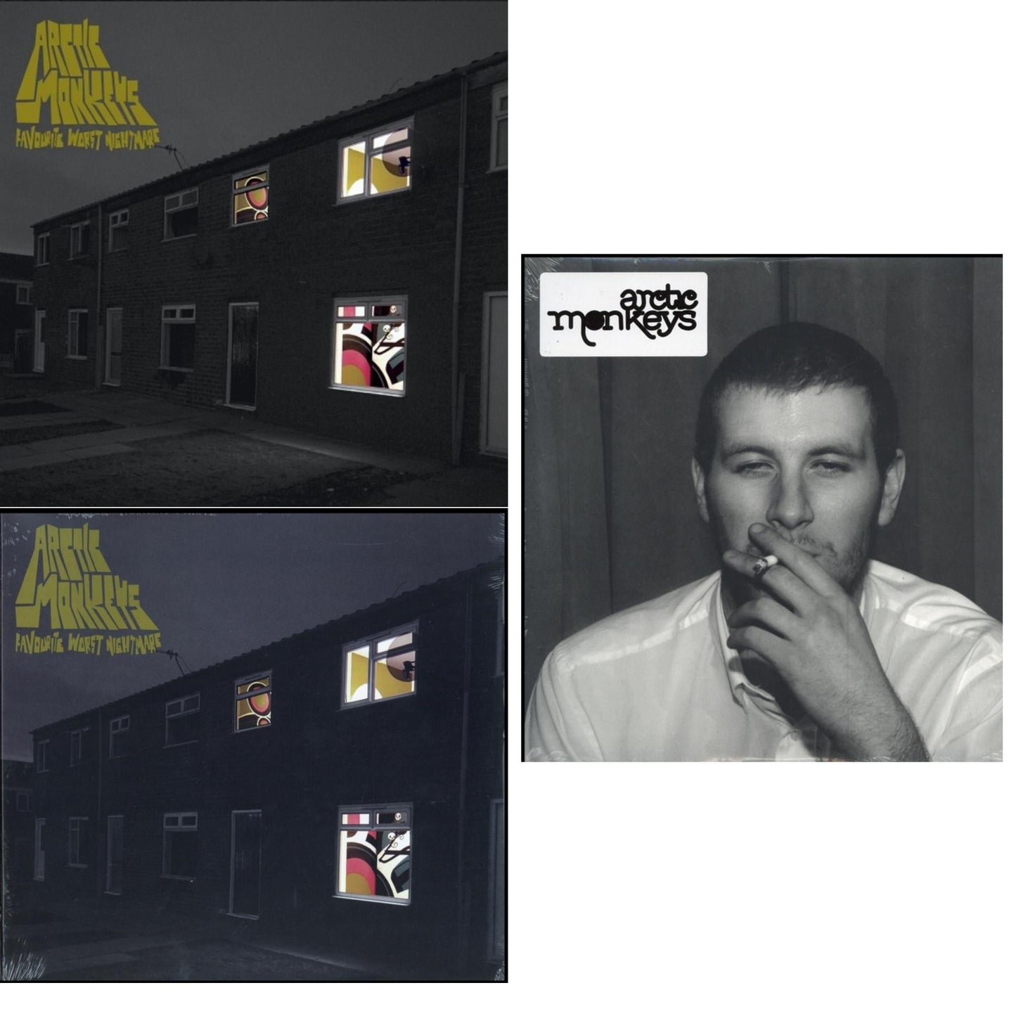 Arctic Monkeys - Favourite Worst Nightmare & Favourite Worst Nightmare (Gatefold) & Whatever People Say I Am That's What I Am Not - LP Vinyl Bundle