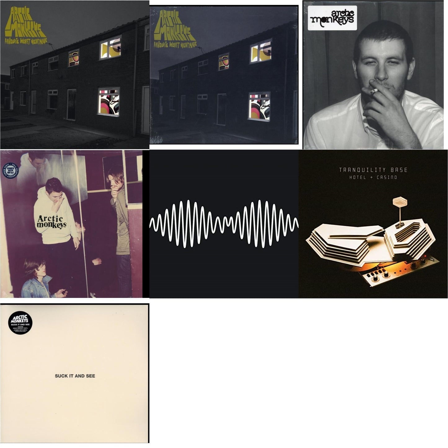 Arctic Monkeys - Favourite Worst Nightmare & Favourite Worst Nightmare (Gatefold) & Whatever People Say I Am That's What I Am Not & Humbug (Dl Card) & Suck It & See (Dl Card) & Am (Dl Card) & Tranquility Base Hotel & Casino (Dl Card) - LP Vinyl