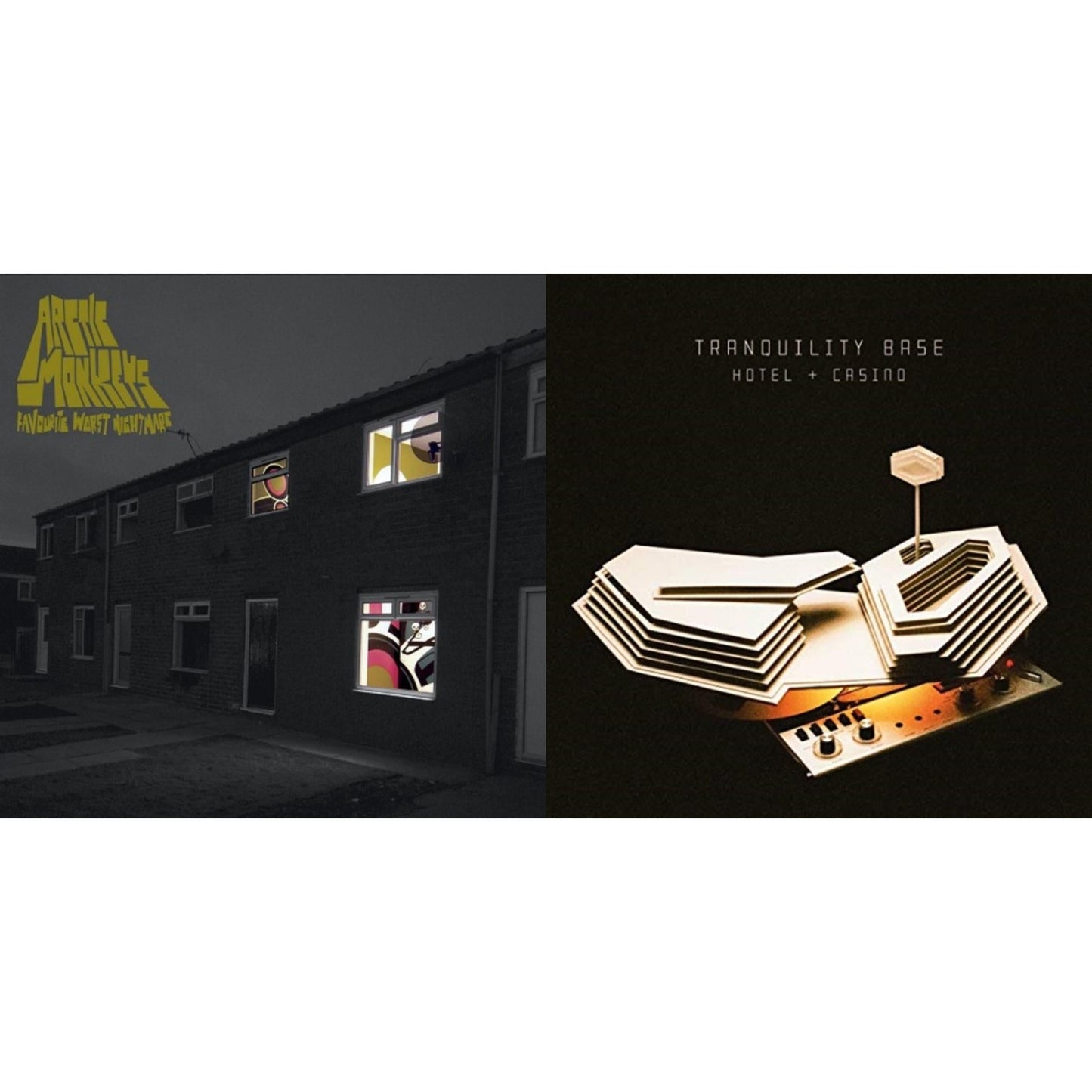 Arctic Monkeys - Favourite Worst Nightmare (Gatefold) & Tranquility Base Hotel & Casino (Dl Card) - LP Vinyl Bundle