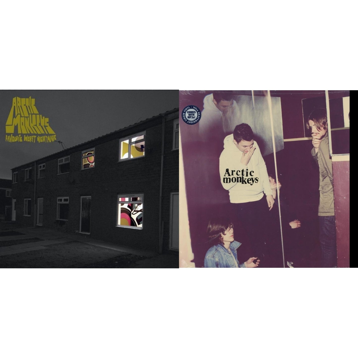 Arctic Monkeys - Favourite Worst Nightmare (Gatefold) & Humbug (Dl Card) - LP Vinyl Bundle