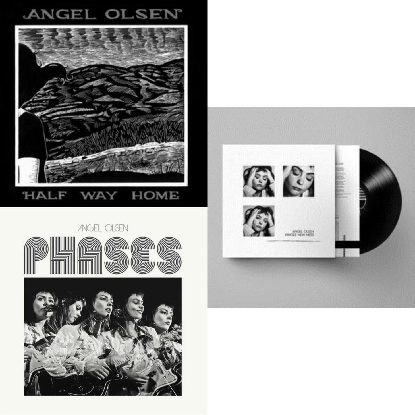 Angel Olsen - Half Way Home & Phases & Whole New Mess - LP Vinyl Bundle