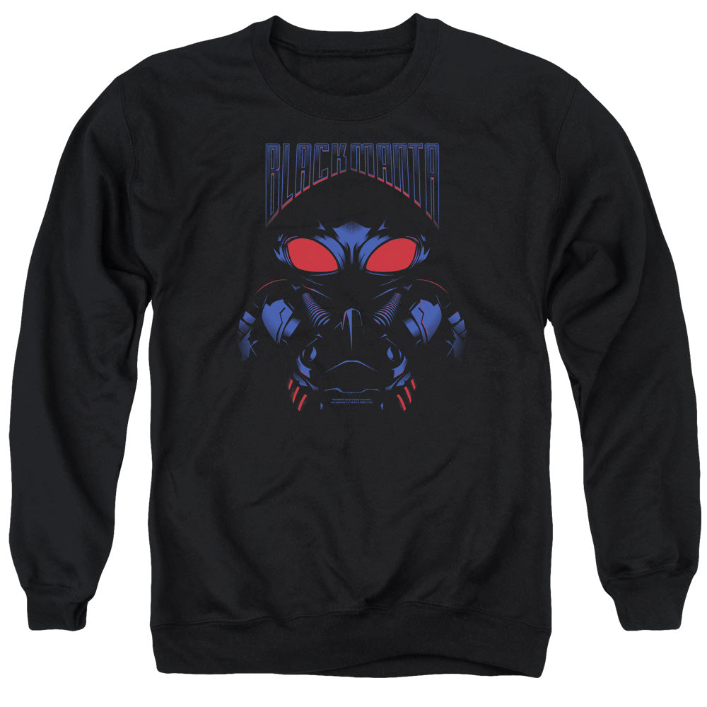 Aquaman Movie Black Manta Mens Crewneck Sweatshirt Black Officially Licensed