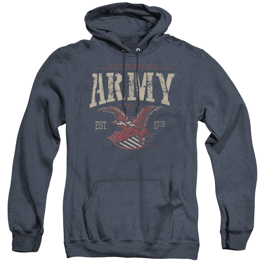 Army Arch Heather Mens Hoodie Navy Officially Licensed