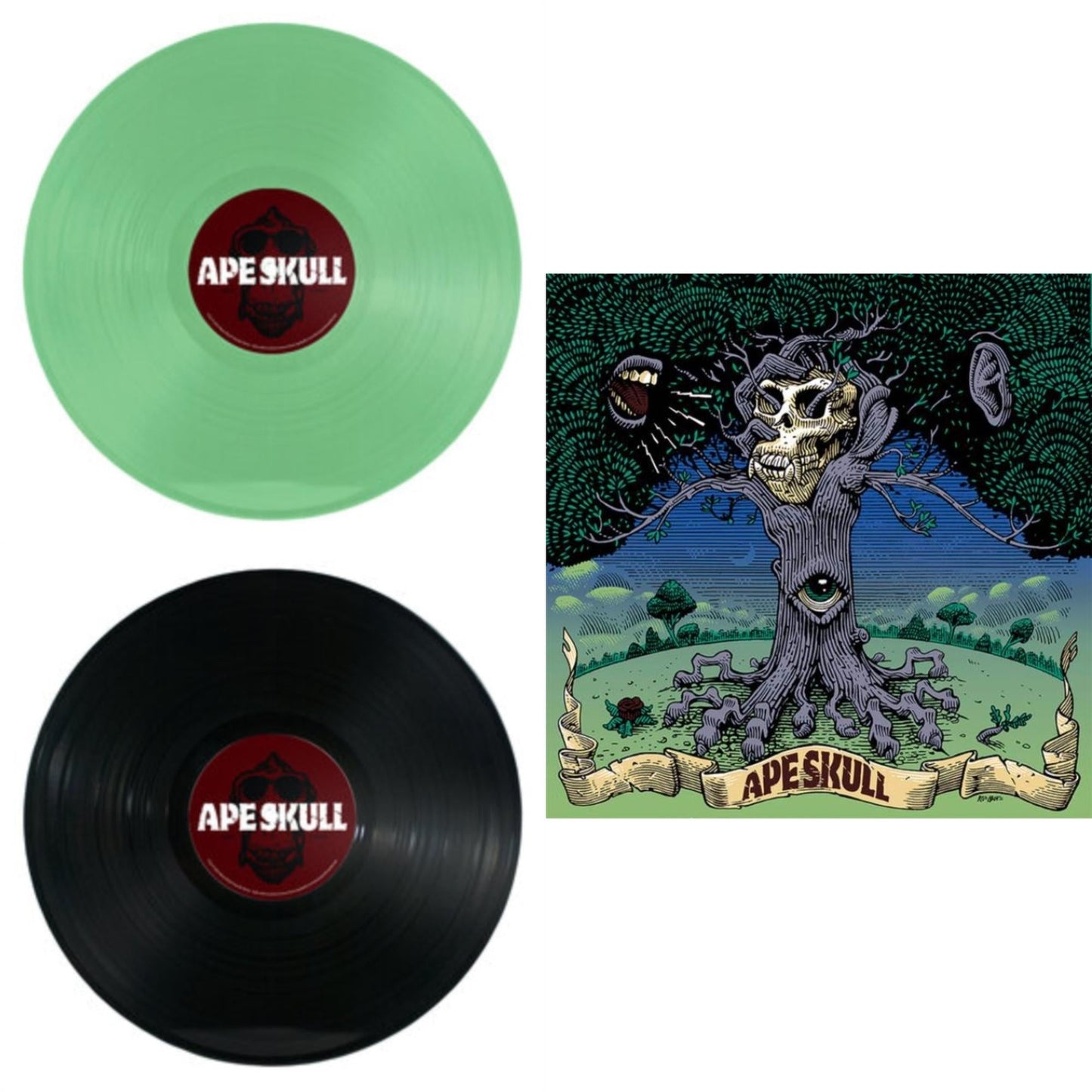 Ape Skull - Ape Skull (Green LP Vinyl) & Ape Skull & Ape Skull (Quad Red/Blue LP Vinyl)