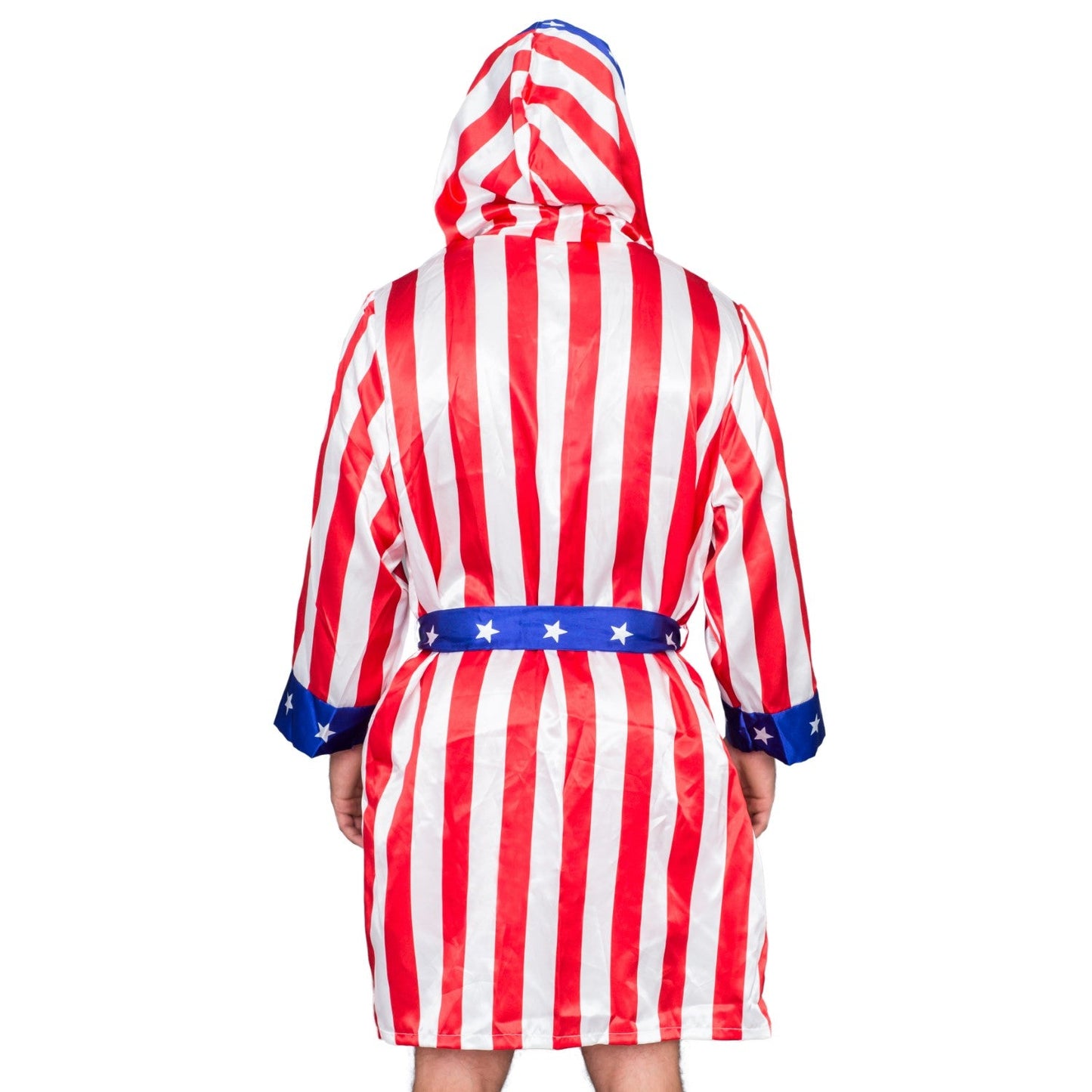 Adult Satin American Flag Robe Movie Boxer Halloween Cosplay Costume Replica Robe