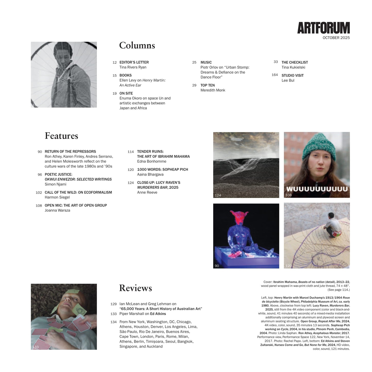 Artforum - October 2025: The Art Of Ibrahim Mahama, Okwui Enwezor's Writings, Enuma Okoro On Space Un & Artistic Exchanges, The Ecoformalism Movement, Top 10 Contemporary Art Innovations & More!
