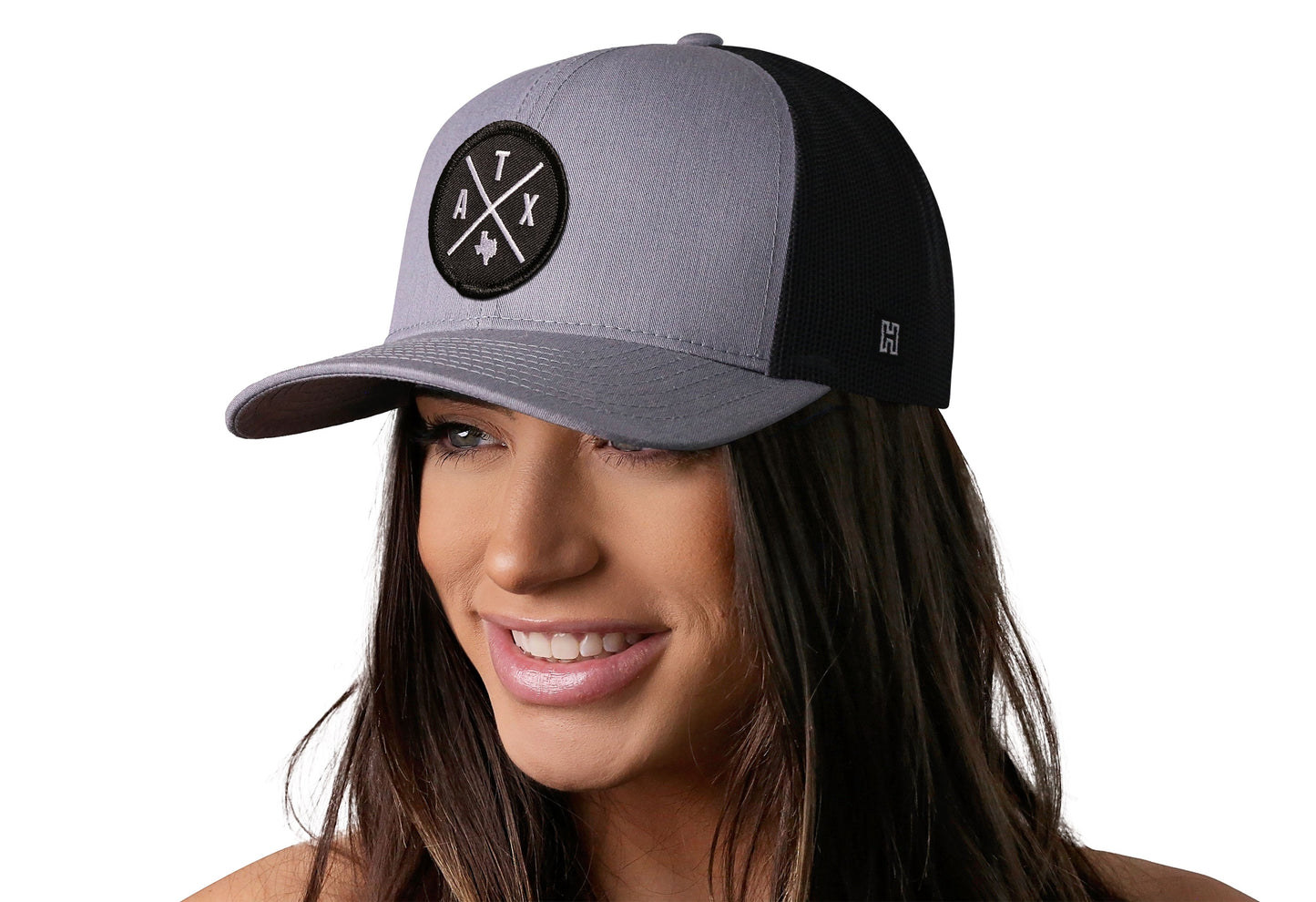 Austin Trucker Hat | Gray-Black ATX X Snapback