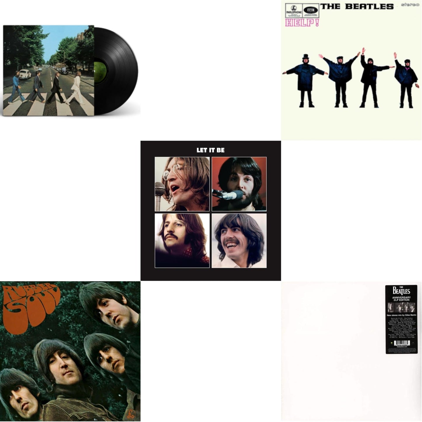 Beatles - Help & Rubber Soul & Let It Be Special Edition & Beatles (The White Album) (2LP) & Abbey Road Anniversary