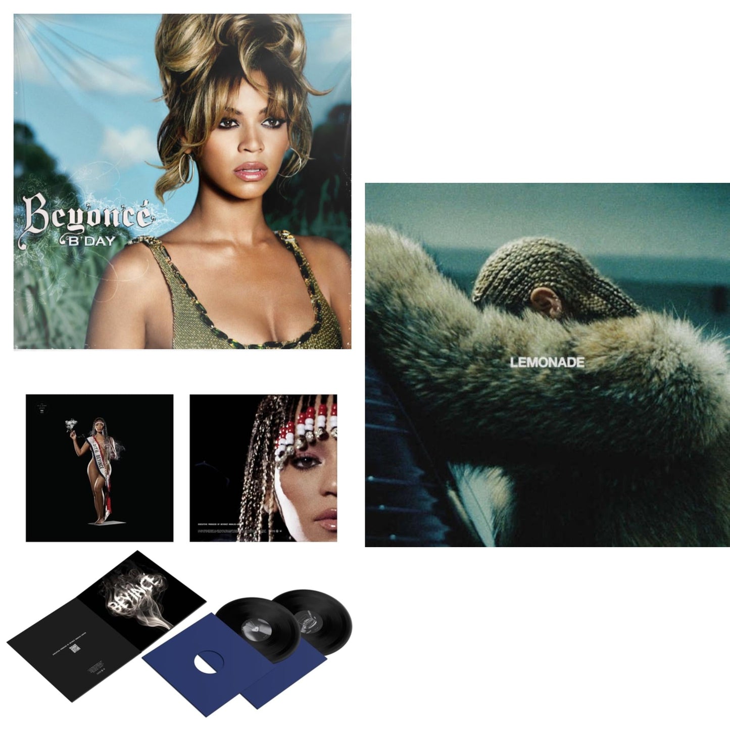 Beyonce - Cowboy Carter (X) (2LP/180G/Bead Face) & B'day (2LP/180G) & Lemonade (Limited 180G Yellow LP Vinyl/Dl Card Includes Audio & Video)
