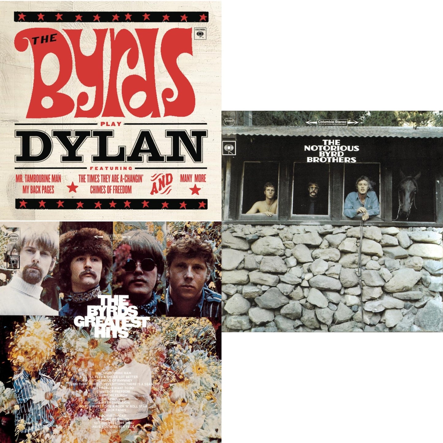 Byrds - Greatest Hits & Byrds Play Dylan & Notorious Byrd Brothers - CD Bundle