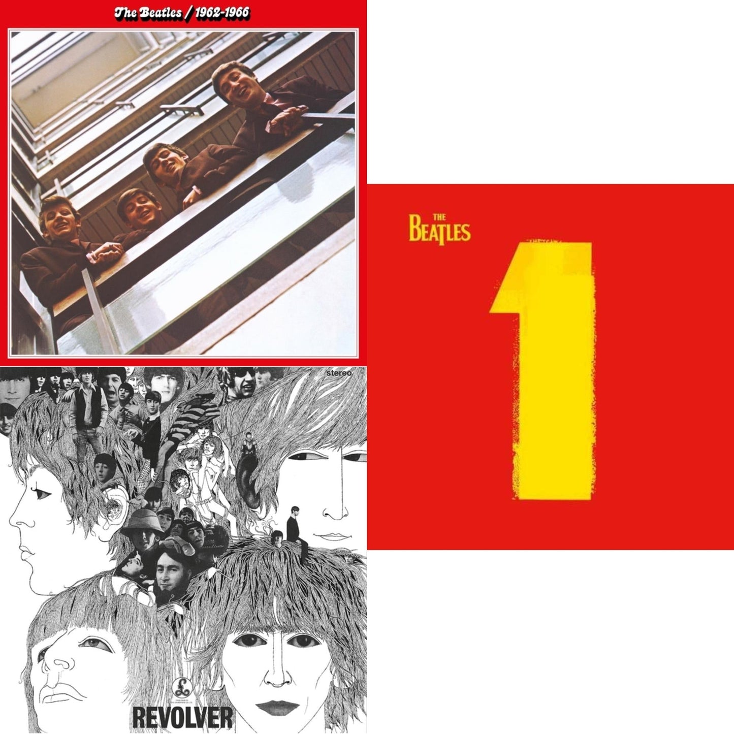 Beatles - Revolver Special Edition & Beatles 1962-1966 (2023) (Red Vinyl/3LP) (Half-Speed) & 1 (2015 Reissue)