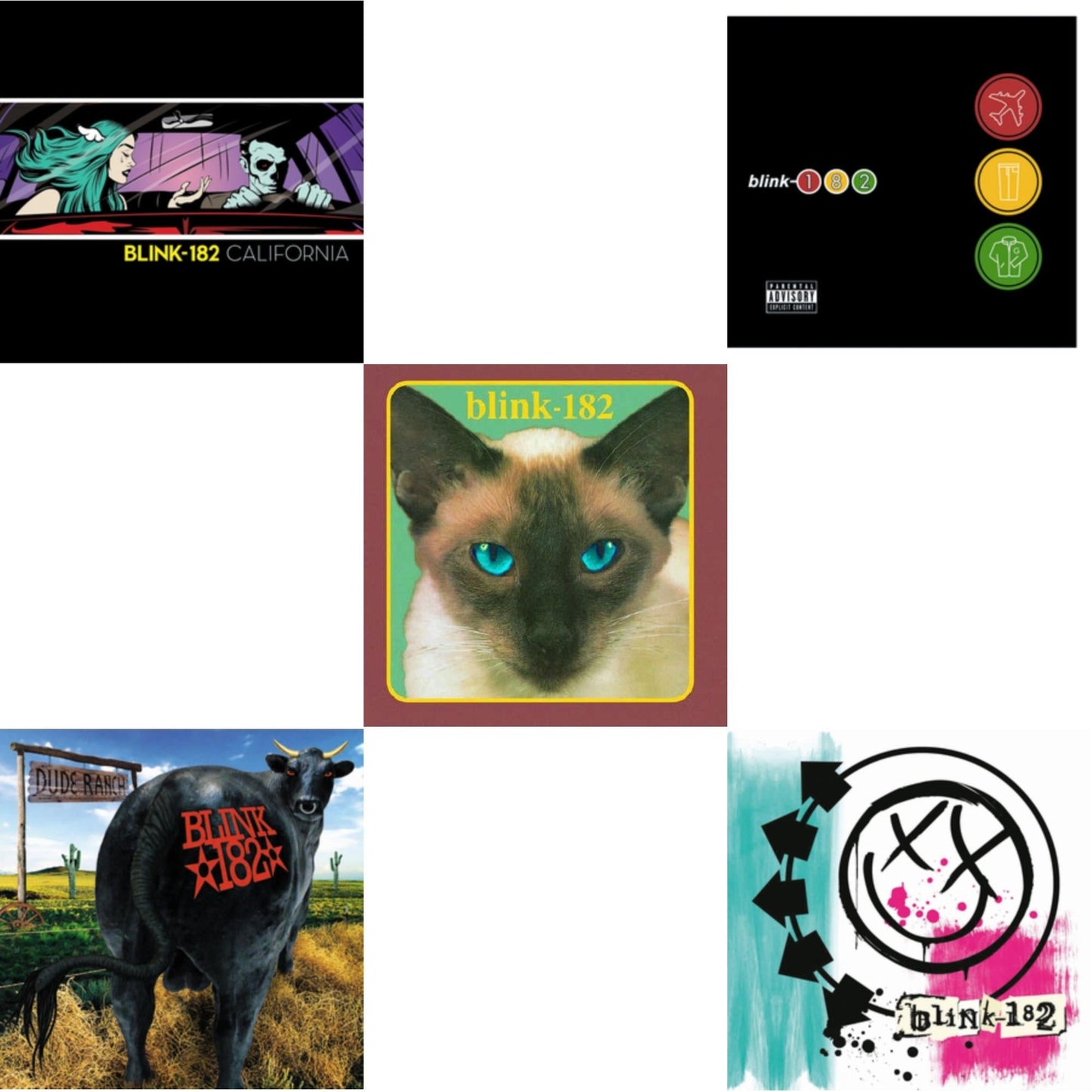 Blink-182 - California (Deluxe/2LP/180G) & Dude Ranch & Cheshire Cat & Take Off Your Pants & Jacket & Blink-182
