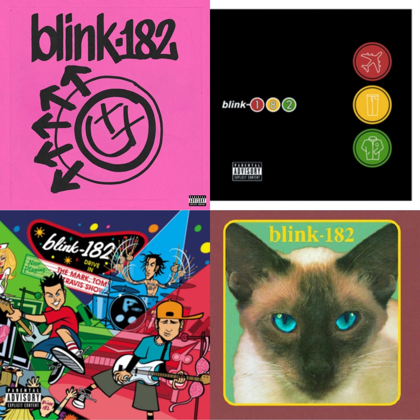 Blink-182 - One More Time… (X) & Take Off Your Pants & Jacket & Mark Tom & Travis Show (Enema Strikes Back) & Cheshire Cat - LP Vinyl Bundle