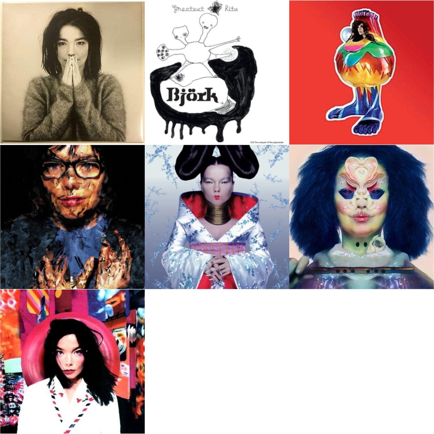 Bjork - Debut & Homogenic & Post & Greatest Hits & Utopia & Selma Songs & Volta - LP Vinyl Bundle