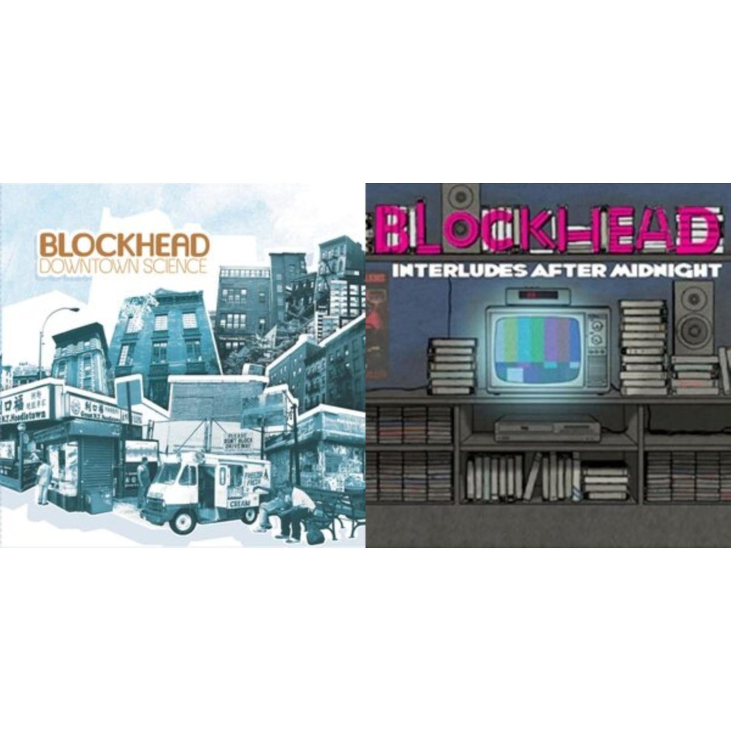 Blockhead - Downtown Science (Grey Marbled Vinyl/2LP/180G) & Interludes After Midnight (Opaque Purple Vinyl/2LP/180G)