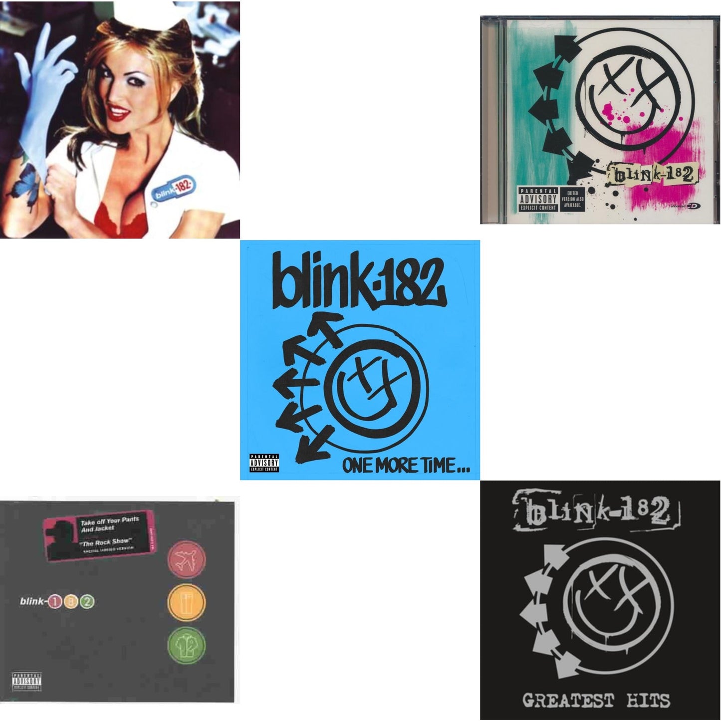 Blink-182 - Enema Of The State (X) & Take Off Your Pants & Jacket & One More Time… (X) & Blink-182 & Greatest Hits - CD Bundle