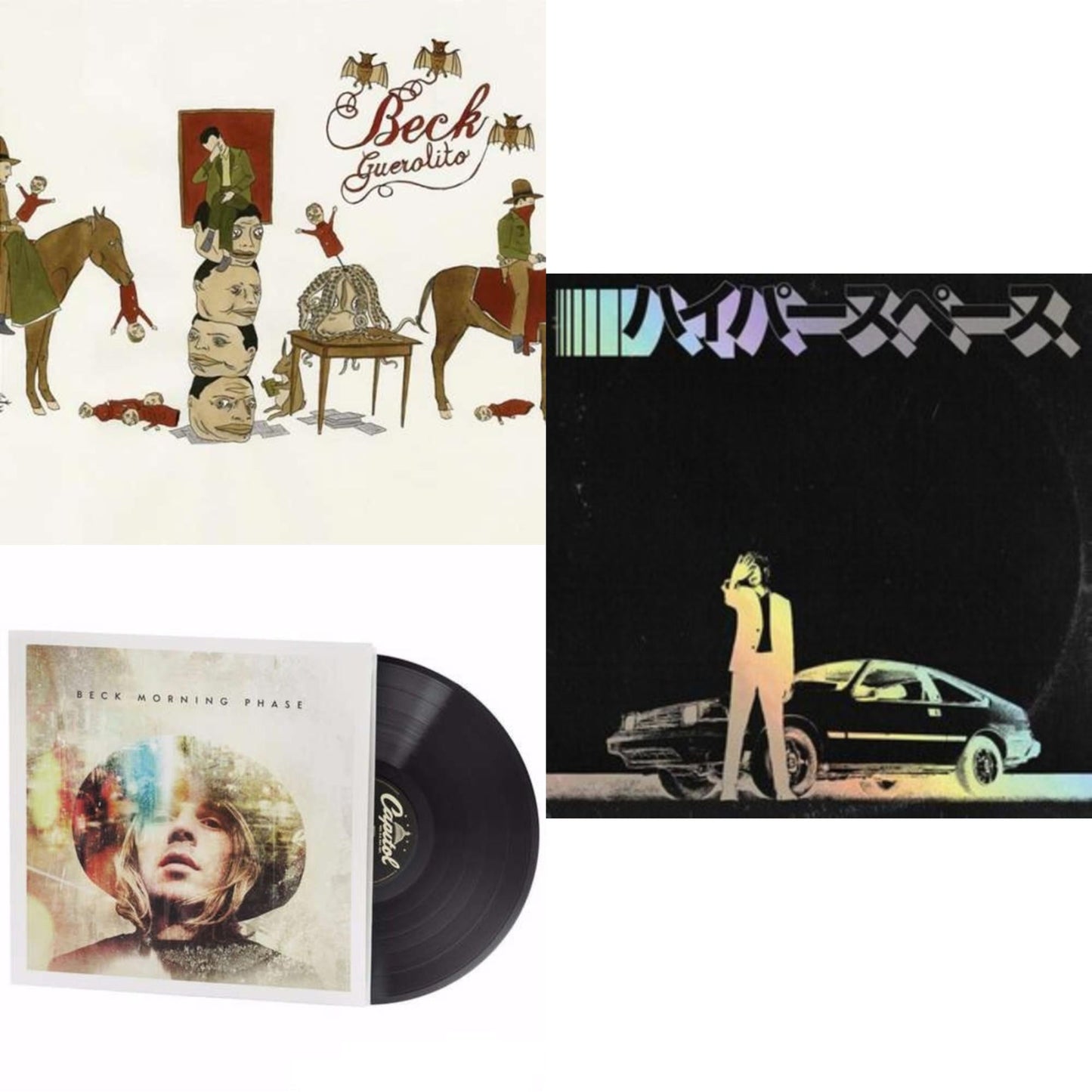 Beck - Guerolito & Hyperspace (2020 Deluxe Edition/Holographic Jacket/Booklet) & Morning Phase - LP Vinyl Bundle