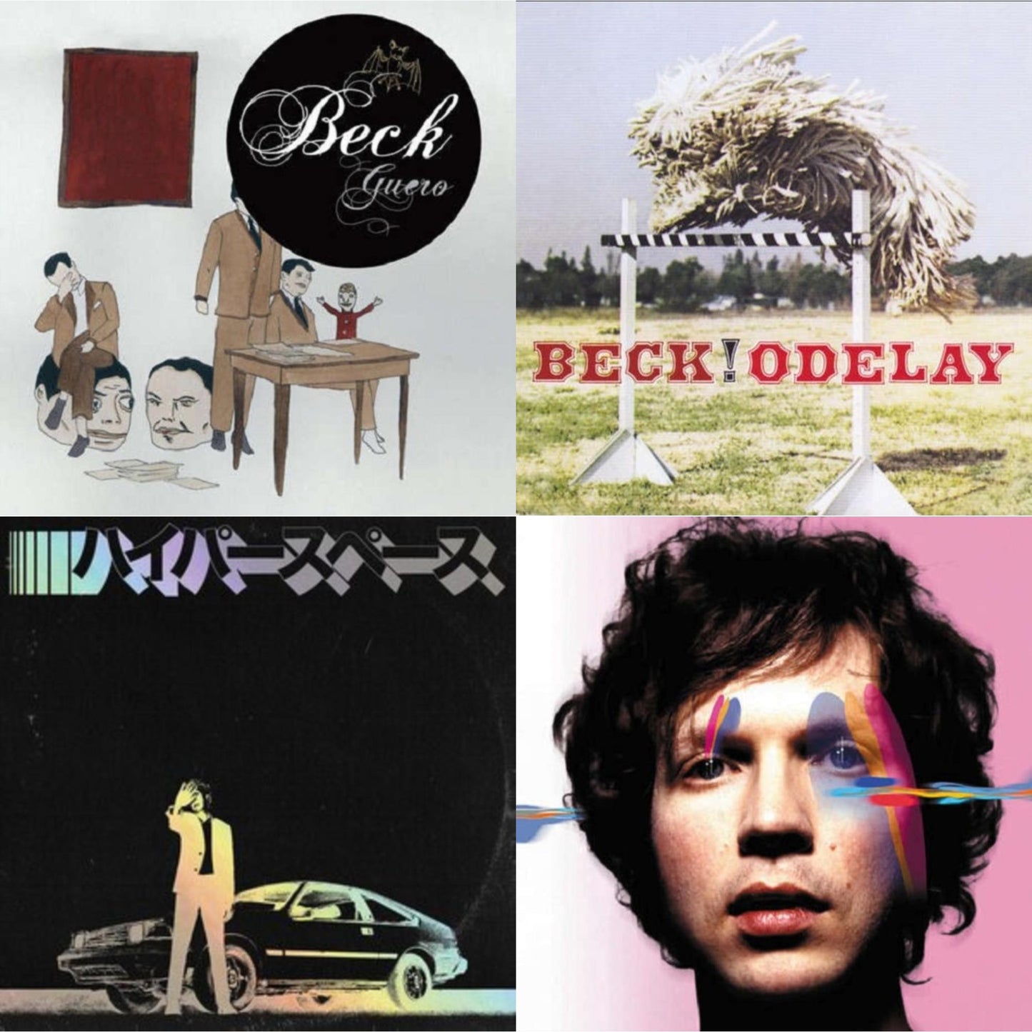 Beck - Hyperspace (2020 Deluxe Edition/Holographic Jacket/Booklet) & Odelay & Sea Change (140G/Gatefold/Dl Card) & Guero - LP Vinyl Bundle