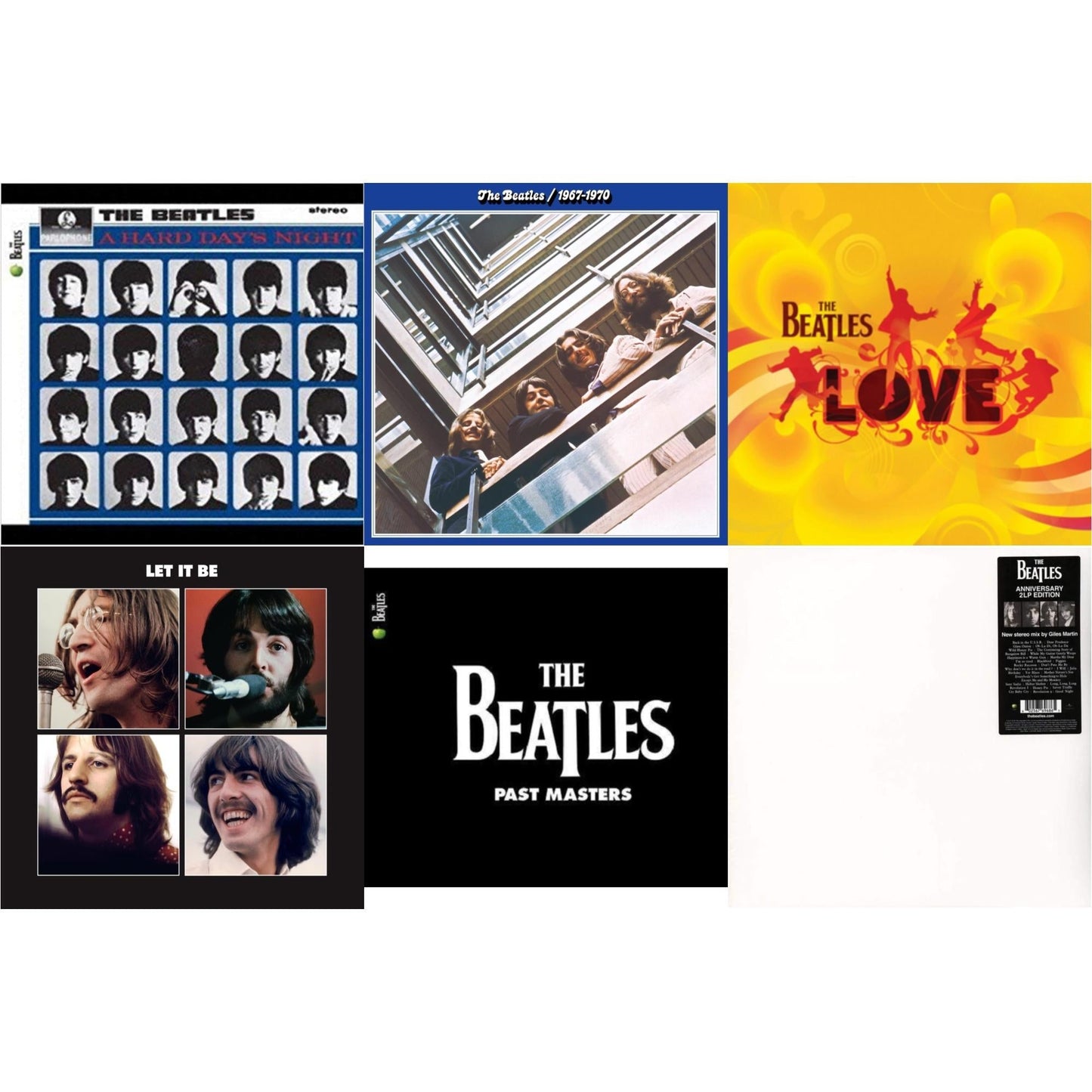Beatles - Hard Day's Night & Past Masters 1 & 2 & Beatles 1967-1970 (2023 Edition) (Half-Speed) (3LP) & Let It Be Special Edition & Love & Beatles (The White Album) (2 LP)