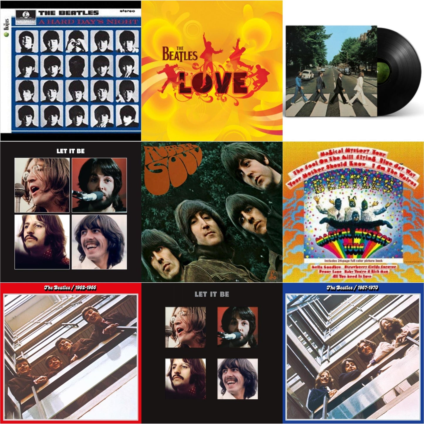 Beatles - Hard Day's Night & Rubber Soul & Magical Mystery Tour & Beatles 1962-1966 (2023 Edition) (Half-Speed) (3LP) & Beatles 1967-1970 (2023 Edition) (Half-Speed) (3LP) & Let It Be Special Edition & Let It Be Special Edition (Super