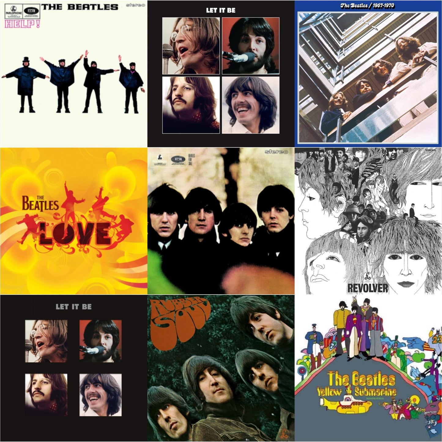 Beatles - Beatles For Sale & Help & Rubber Soul & Yellow Submarine & Revolver Special Edition & Beatles 1967-1970 (2023 Edition) (Half-Speed) (3LP) & Let It Be Special Edition & Let It Be Special Edition (Super Deluxe/Slipbox/Book/4LP/12Inch Ep Box