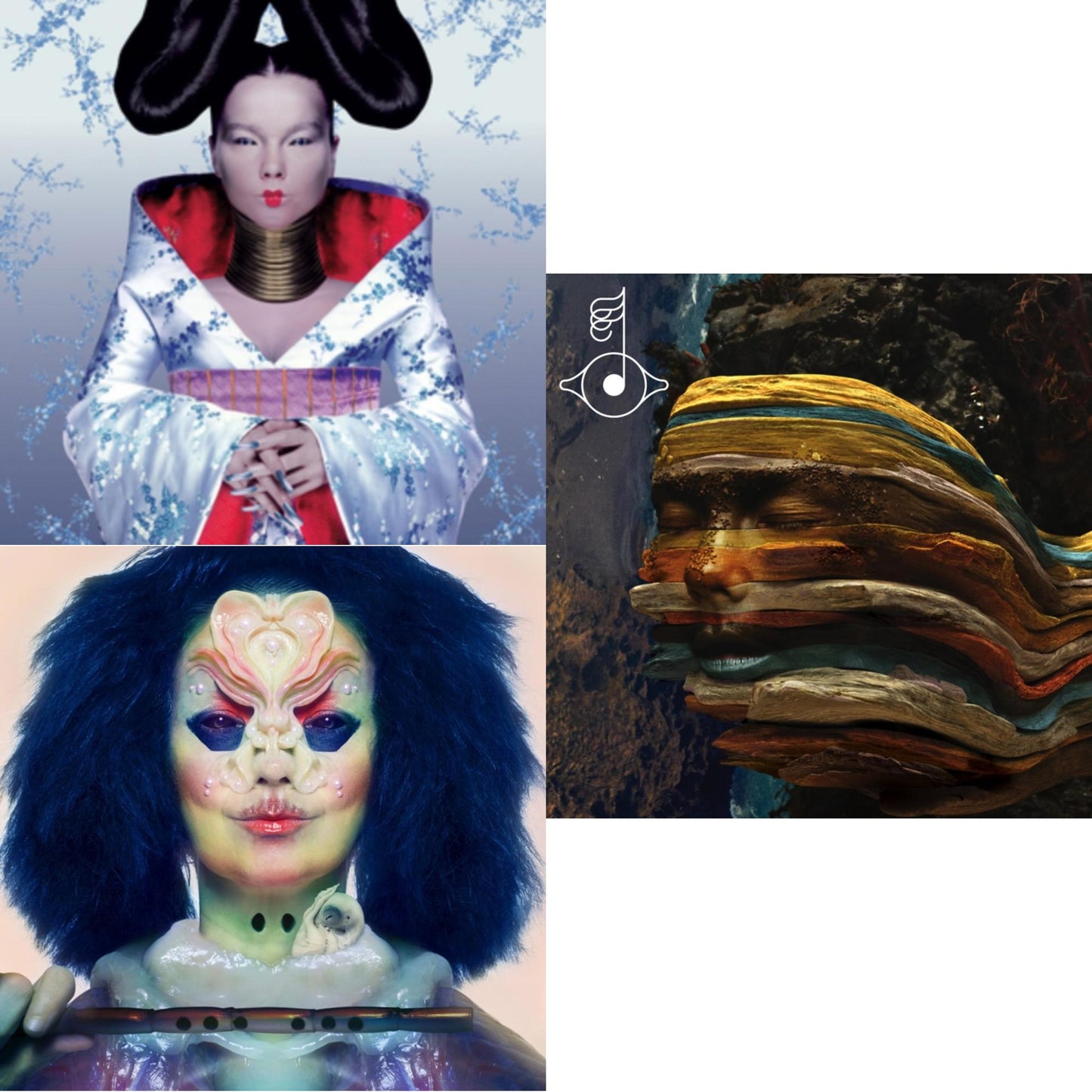 Bjork - Homogenic & Utopia & Bastards: Remix - LP Vinyl Bundle
