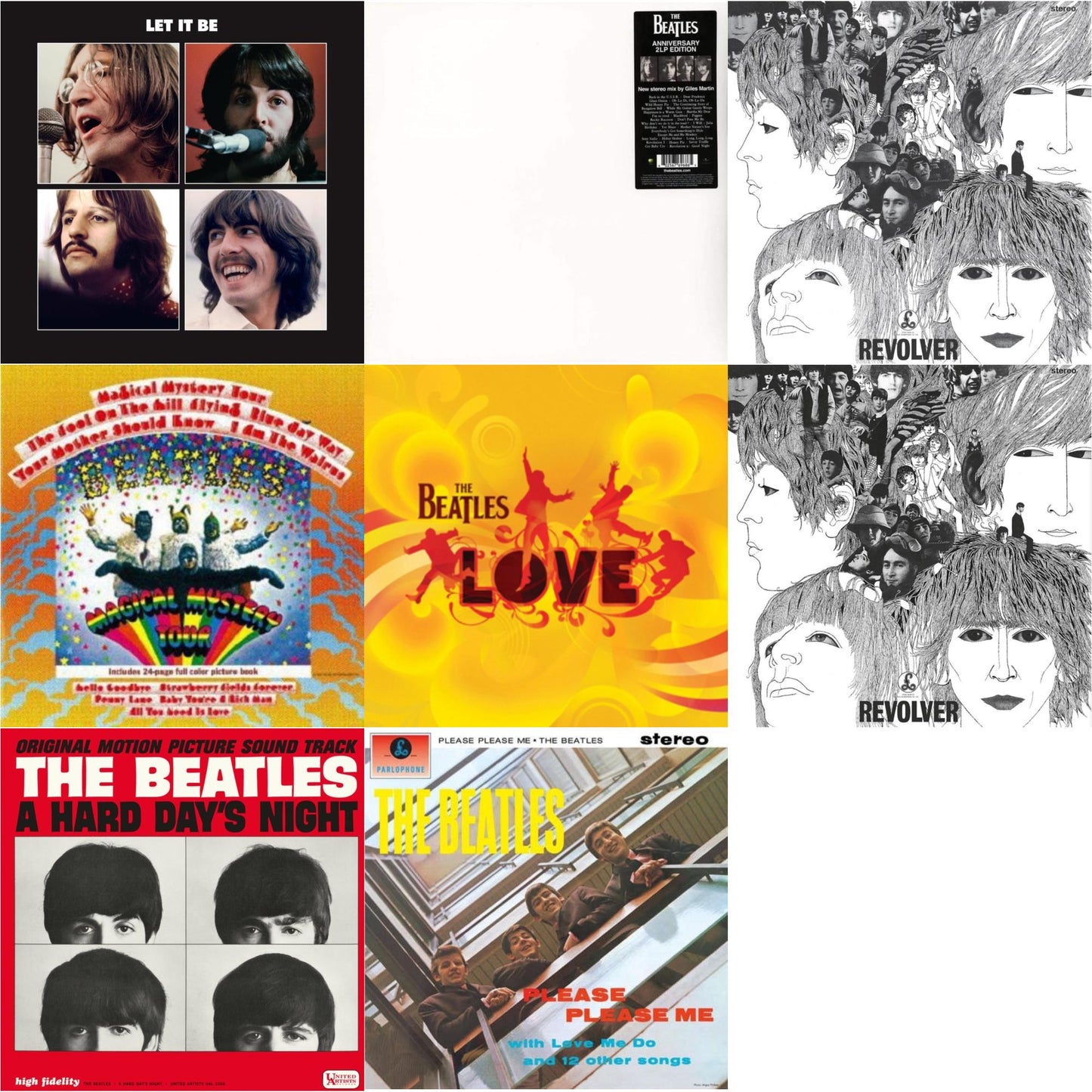 Beatles - Please Please Me & Magical Mystery Tour & Revolver Special Edition & Revolver - Special Edition (Picture Disc) & Hard Day's Night (Ost) & Let It Be Special Edition & Love & Beatles (The White Album) (2 LP)