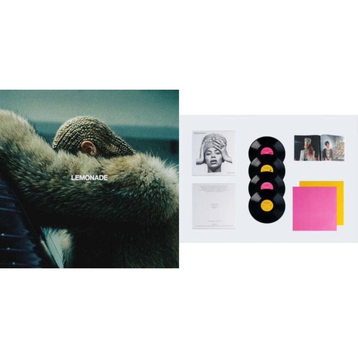 Beyonce - Lemonade (Limited 180G Yellow LP Vinyl/Dl Card Includes Audio & Video) & Homecoming: The Live Album (4LP/Slipcase Jacket/Booklet)