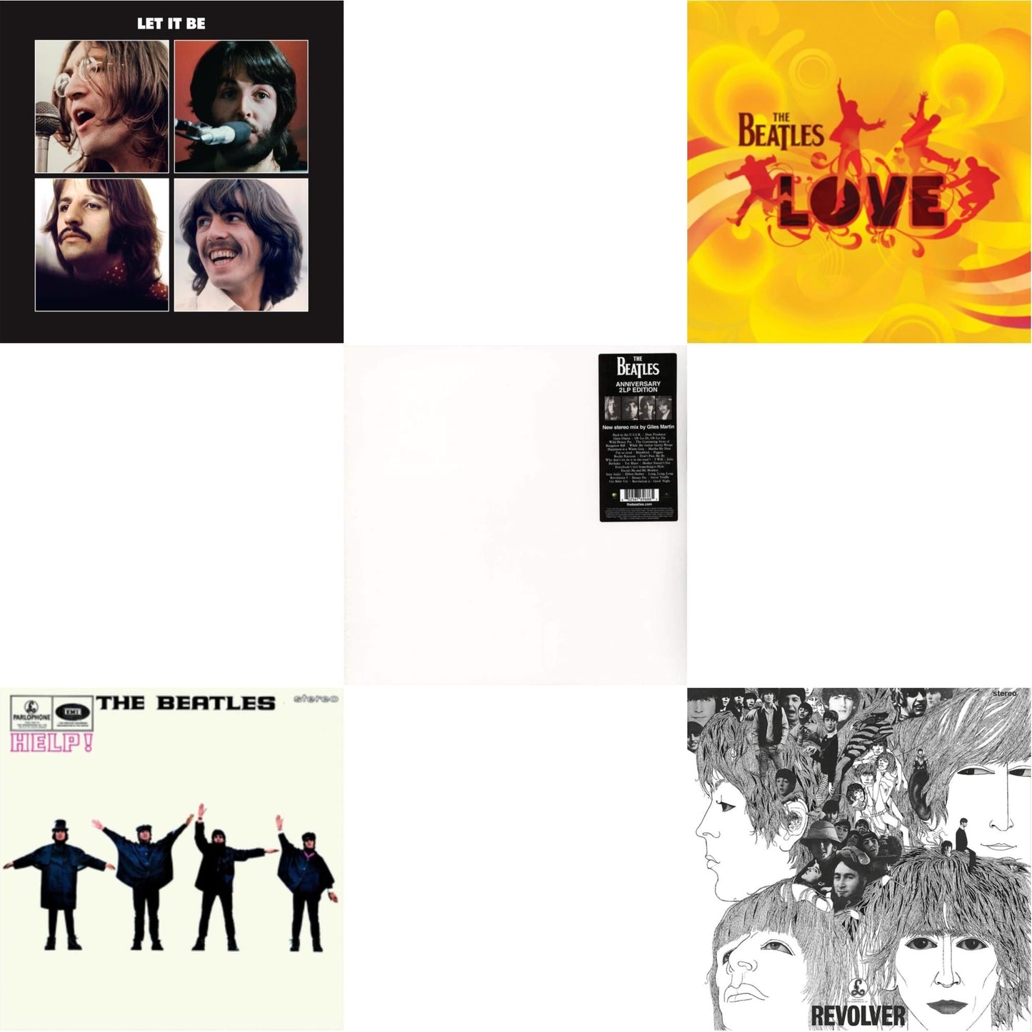 Beatles - Help & Revolver Special Edition & Let It Be Special Edition & Love & Beatles (The White Album) (2LP)