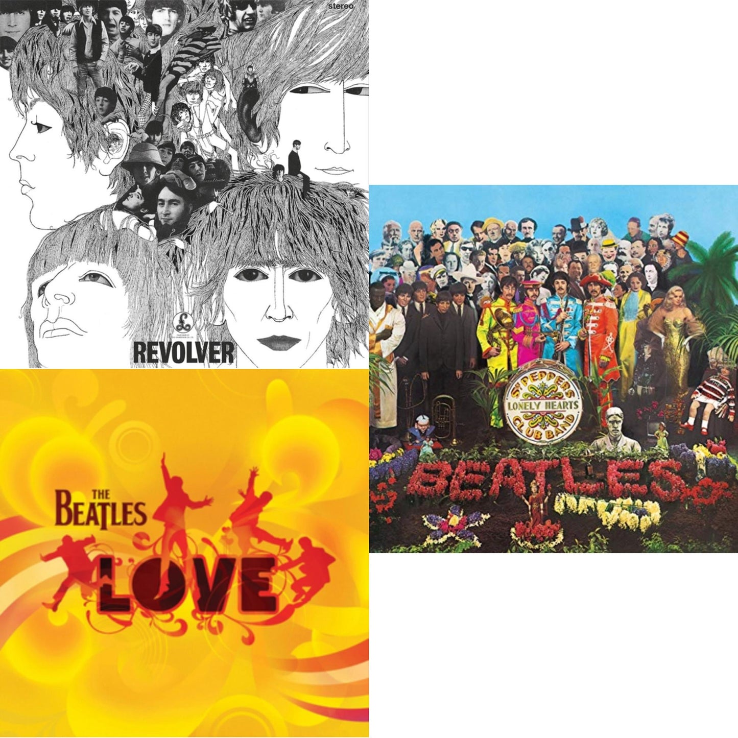 Beatles - Revolver Special Edition & Love & Sgt. Pepper's Lonely Hearts Club Band (2017 Stereo Mix/180G/Original Stencils) - LP Vinyl Bundle