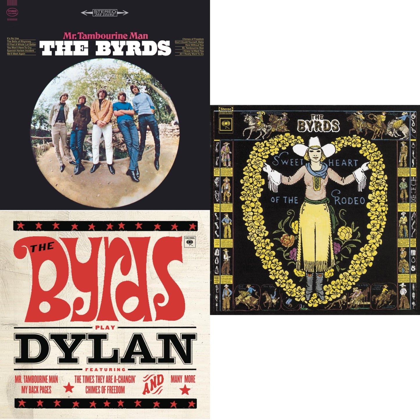 Byrds - Mr. Tambourine Man & Byrds Play Dylan & Sweetheart Of The Rodeo - CD Bundle