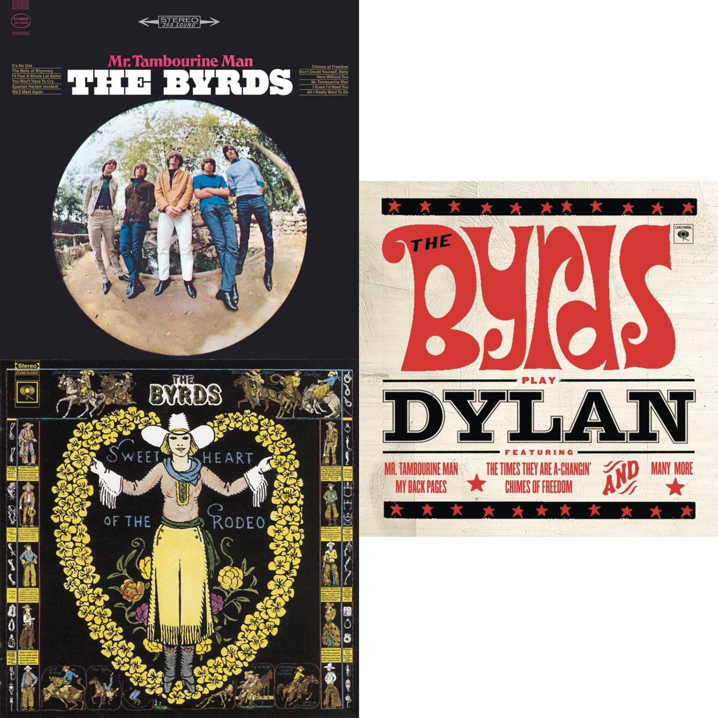 Byrds - Mr. Tambourine Man & Sweetheart Of The Rodeo & Byrds Play Dylan - CD Bundle