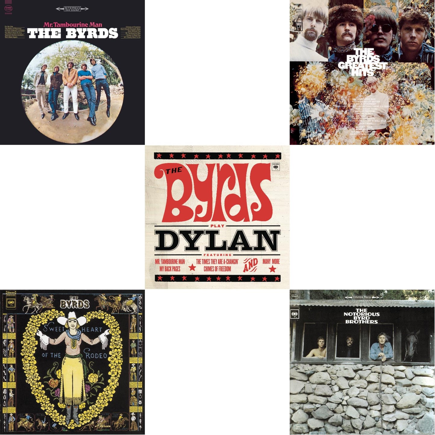 Byrds - Greatest Hits & Byrds Play Dylan & Notorious Byrd Brothers & Mr. Tambourine Man & Sweetheart Of The Rodeo - CD Bundle