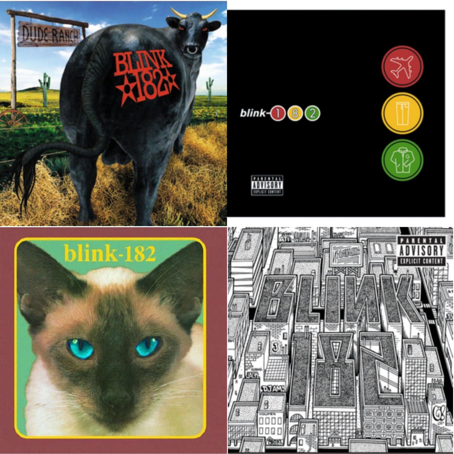 Blink-182 - Dude Ranch & Take Off Your Pants & Jacket & Cheshire Cat & Neighborhoods - LP Vinyl Bundle