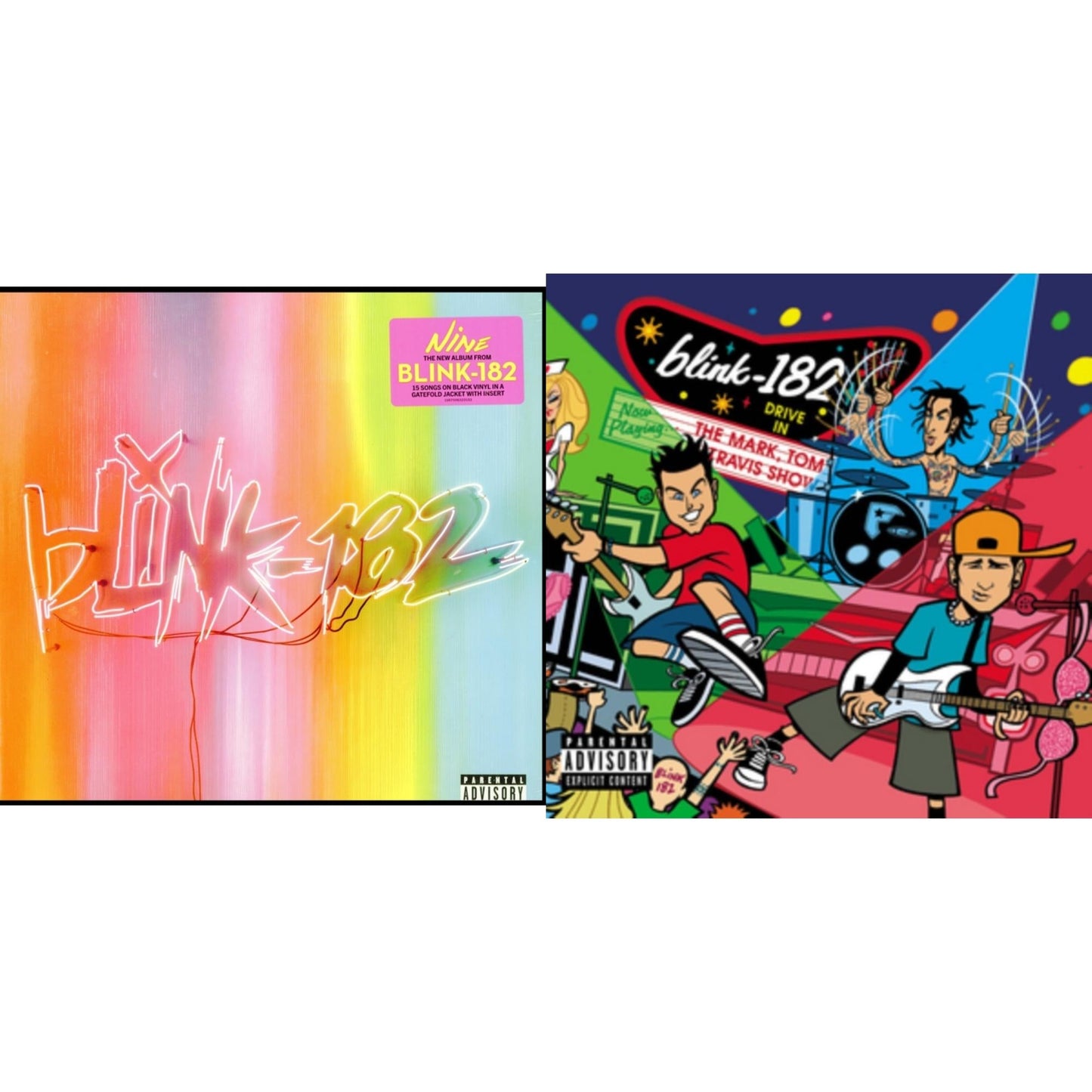 Blink-182 - Nine (140G) & Mark Tom & Travis Show (Enema Strikes Back) - LP Vinyl Bundle