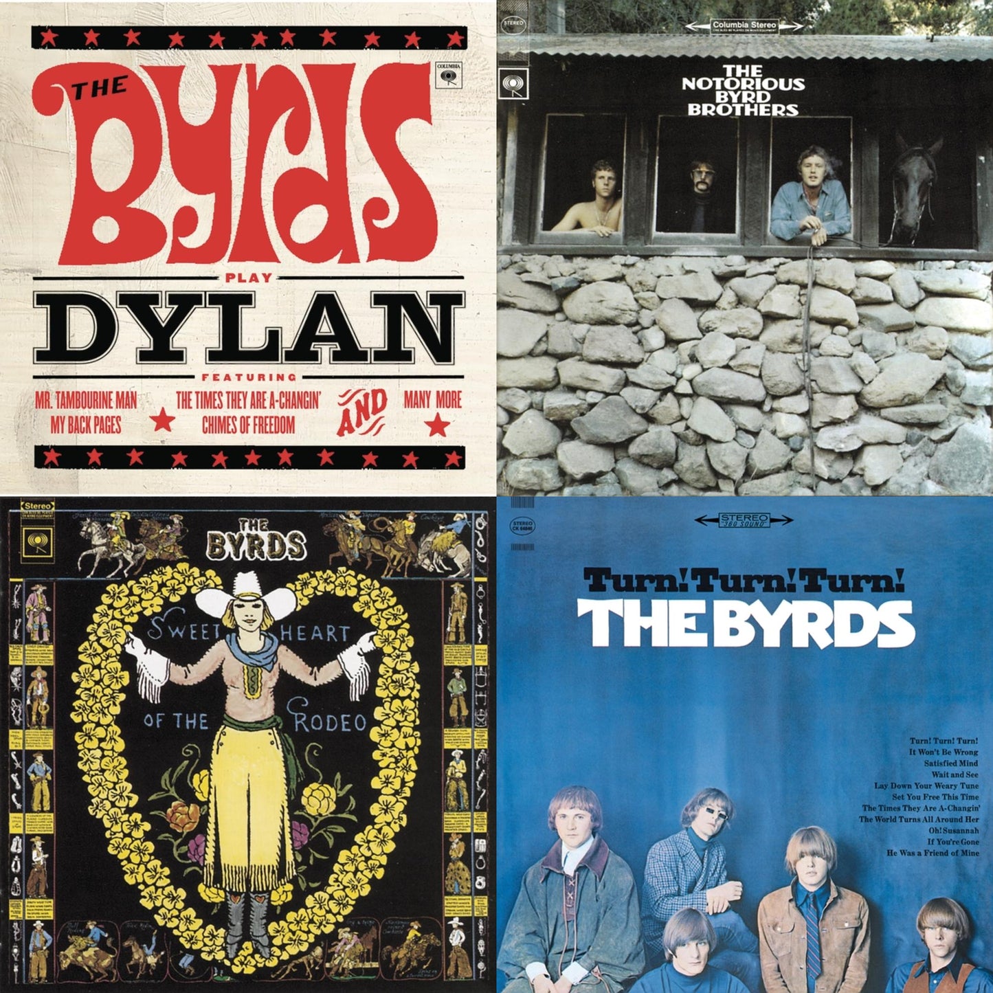 Byrds - Byrds Play Dylan & Notorious Byrd Brothers & Sweetheart Of The Rodeo & Turn Turn Turn - CD Bundle