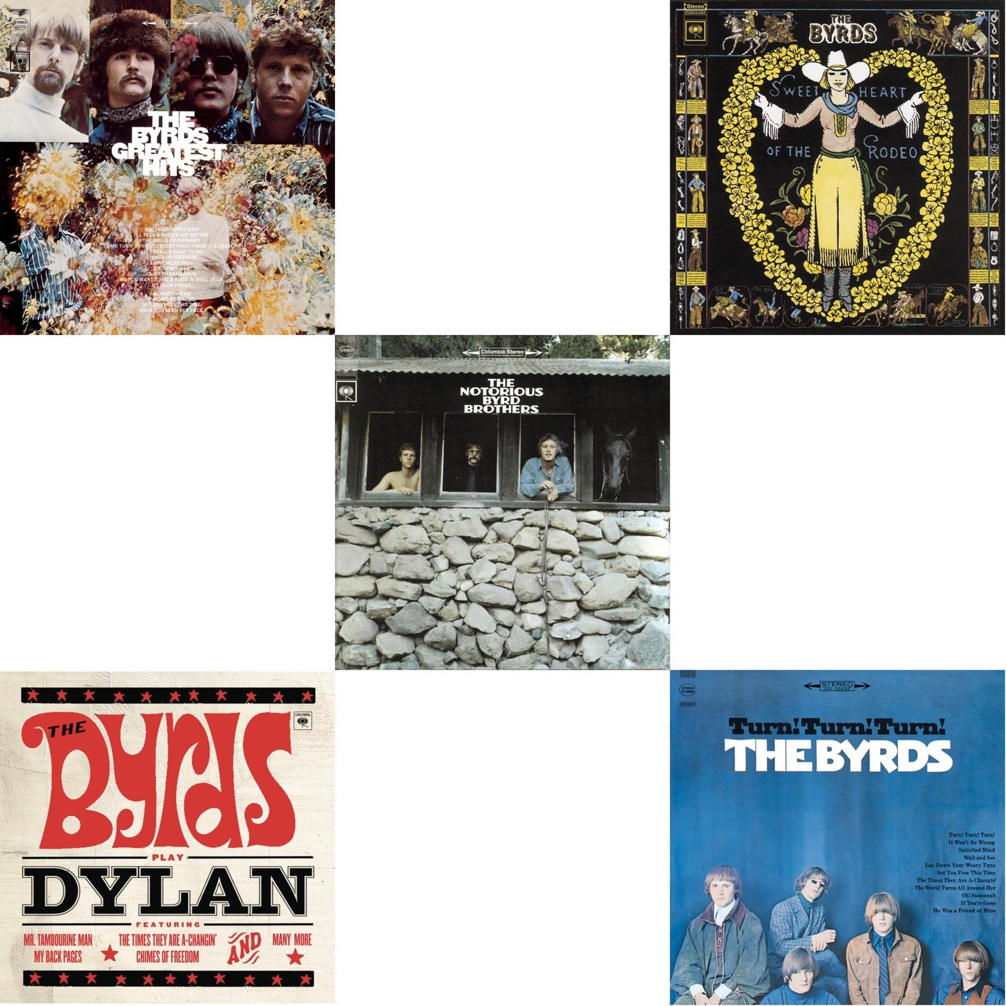 Byrds - Greatest Hits & Byrds Play Dylan & Notorious Byrd Brothers & Sweetheart Of The Rodeo & Turn Turn Turn - CD Bundle