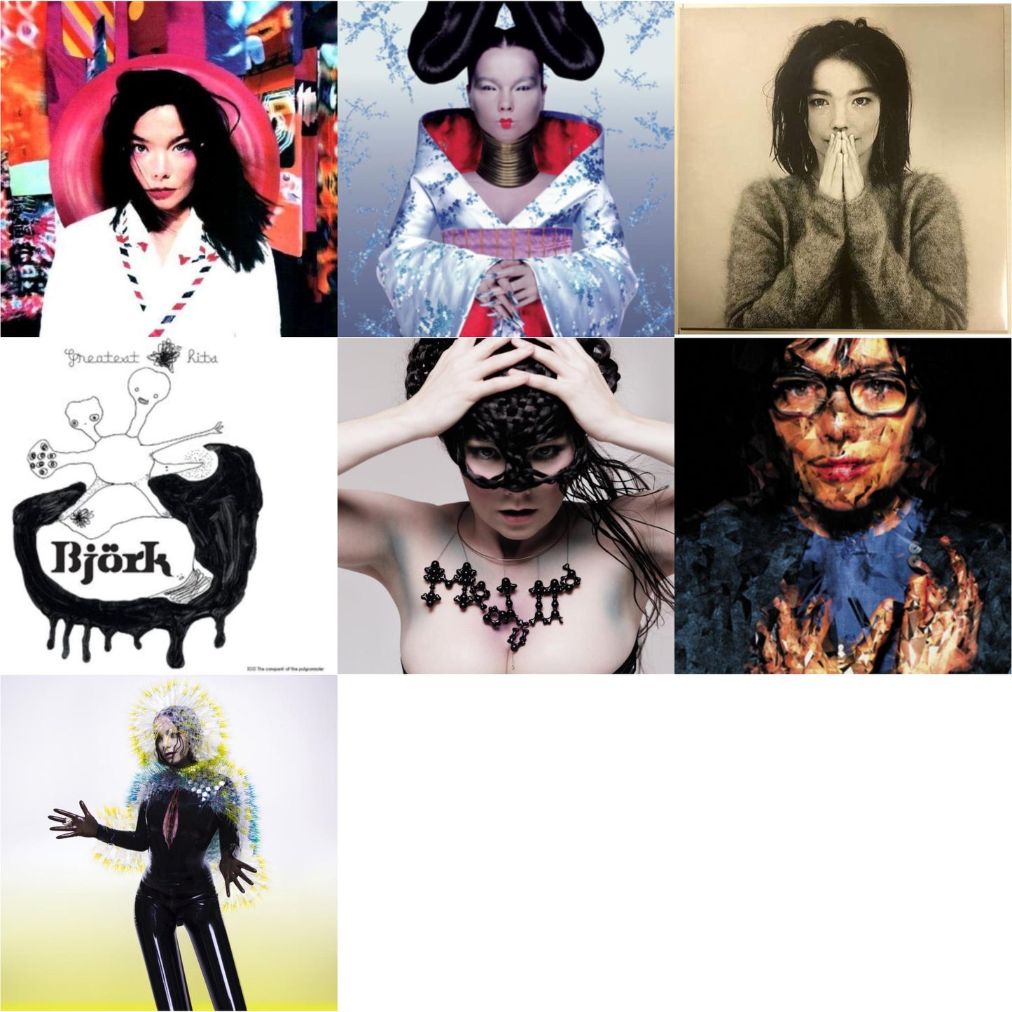 Bjork - Post & Homogenic & Debut & Greatest Hits & Medulla & Selma Songs & Vulnicura - LP Vinyl Bundle