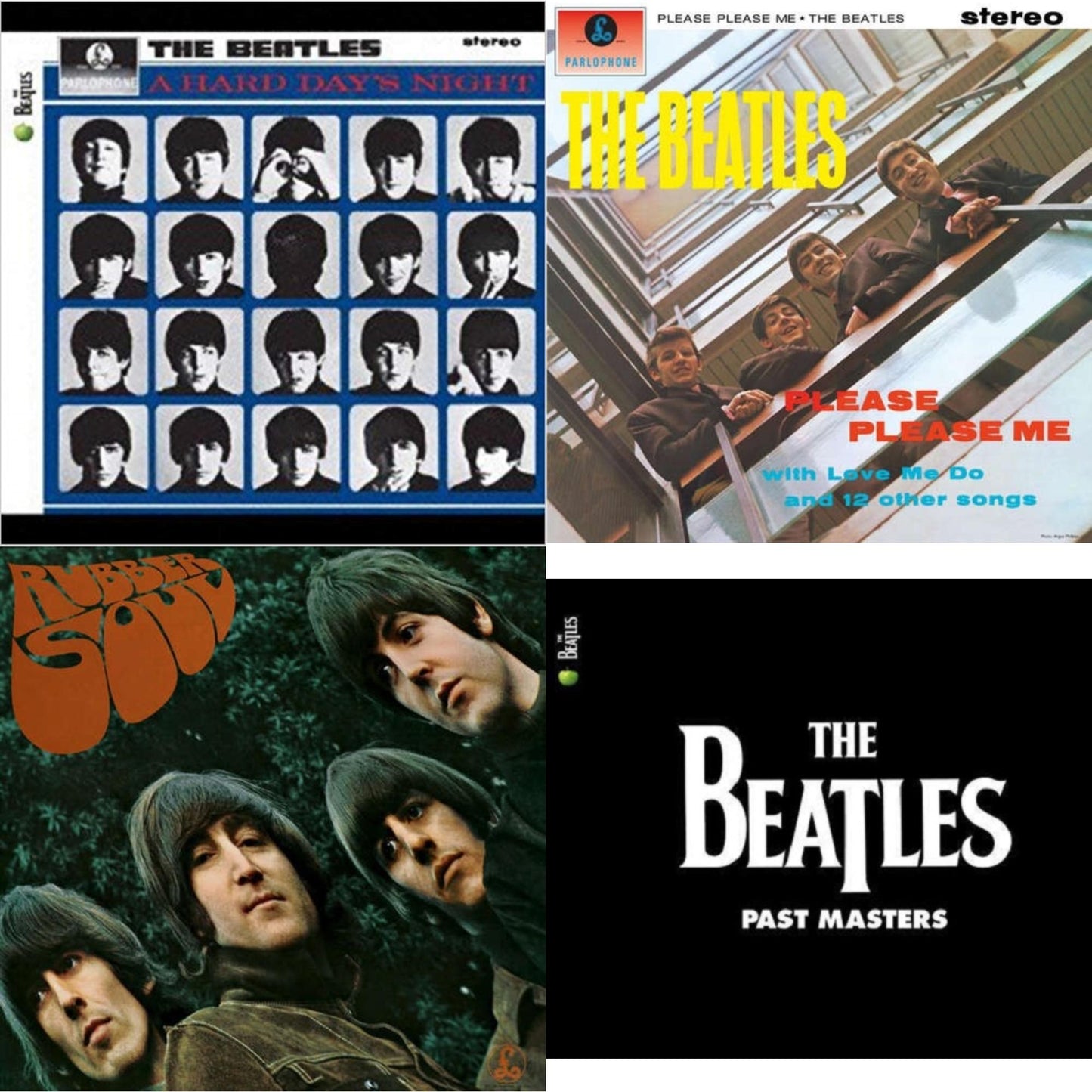 Beatles - Hard Day's Night & Please Please Me & Rubber Soul & Past Masters 1 & 2 - LP Vinyl Bundle