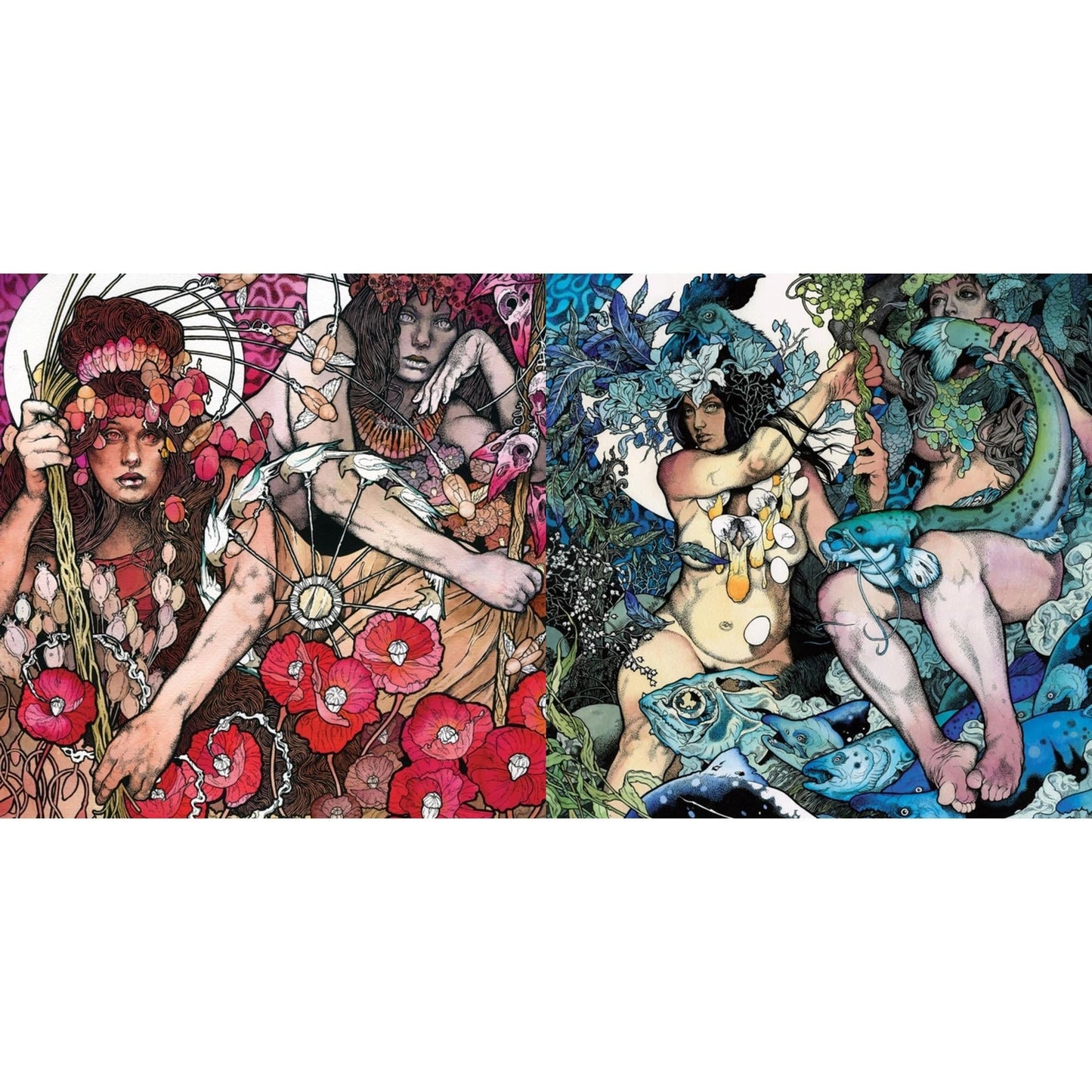 Baroness - Red Album (Red, Milky Clear & Black Ripple Effect Vinyl/2LP) & Blue Record (Cyan Blue, Milky Clear & Black Ripple Effect Vinyl/2LP)