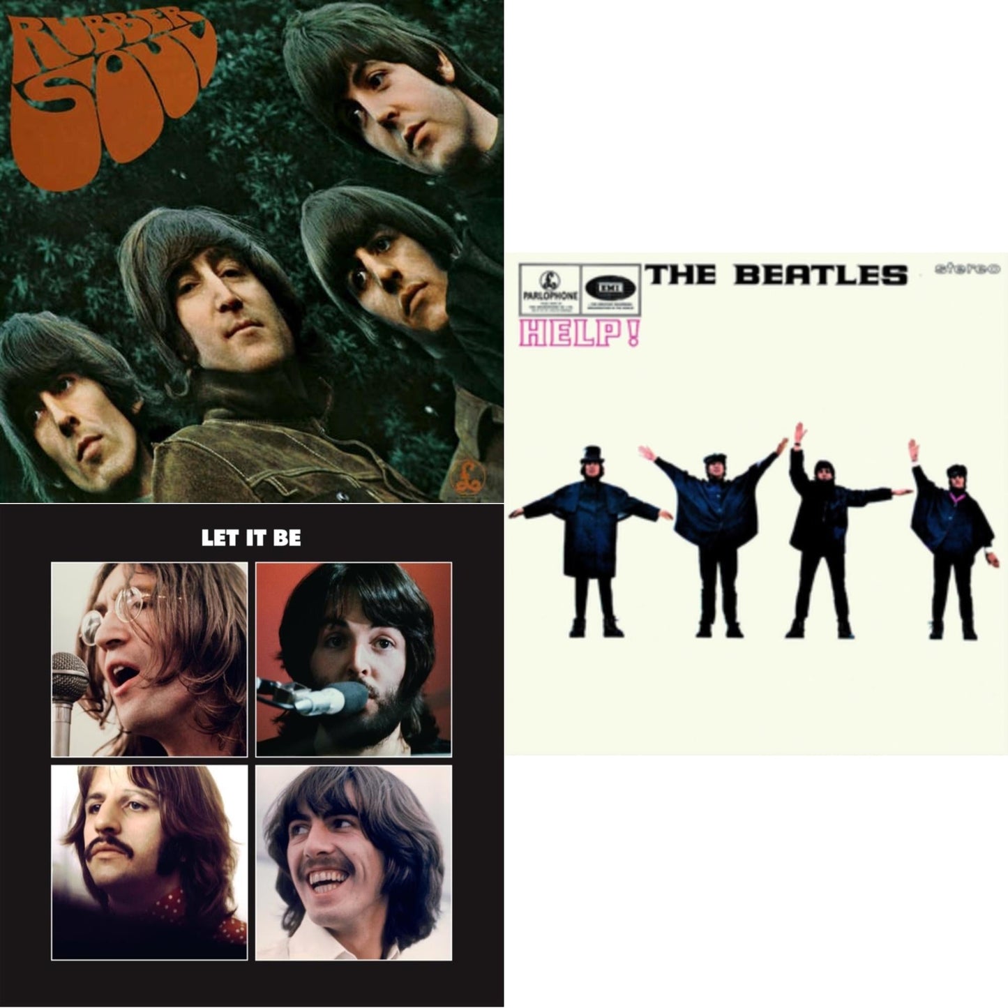 Beatles - Help & Rubber Soul & Let It Be Special Edition - LP Vinyl Bundle