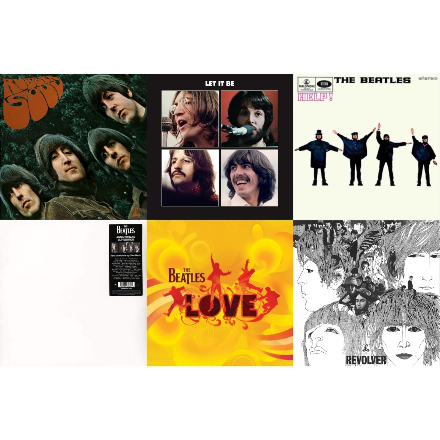 Beatles - Help & Rubber Soul & Revolver Special Edition & Let It Be Special Edition & Love & Beatles (The White Album) (2LP)