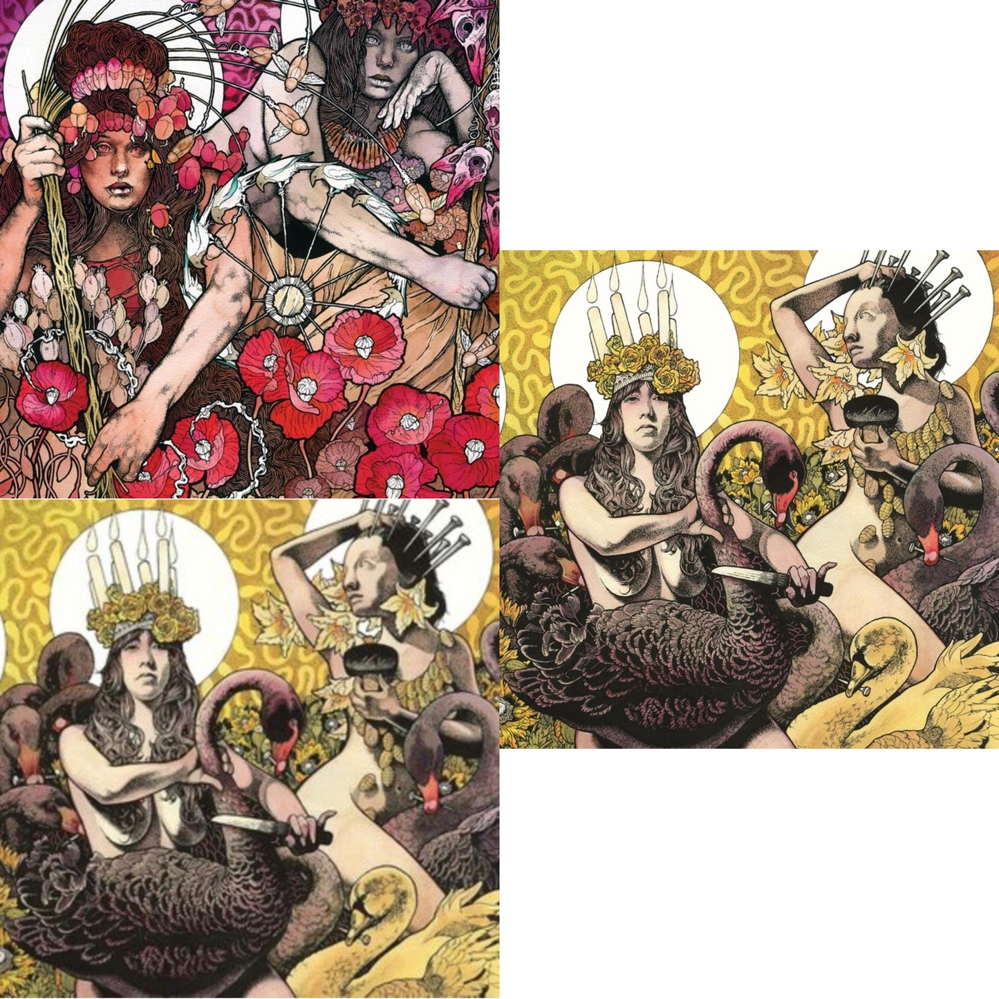 Baroness - Red Album (Red, Milky Clear & Black Ripple Effect Vinyl/2LP) & Yellow & Green (Neon Yellow & Neon Green Cloudy Effect Vinyl/2LP) & Yellow & Green (Neon Yellow, Milky Clear & Black/Neon Green, Milky Clear & Black Ripple Vinyl/2LP)